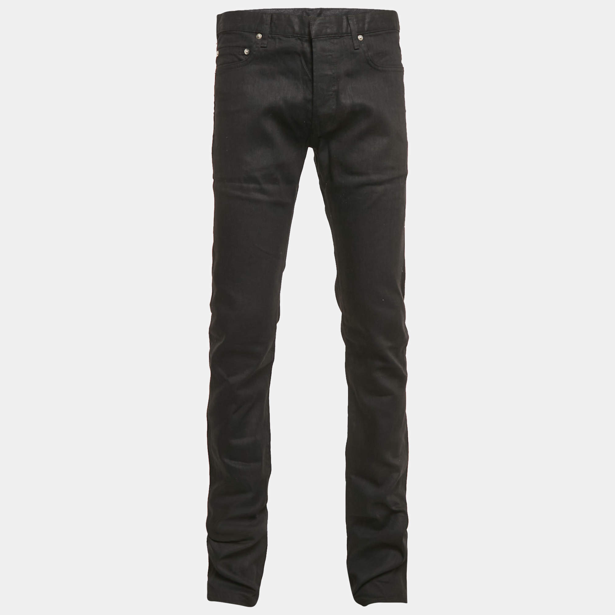Pre Owned Dior Homme Black Denim Jeans M Waist 33"