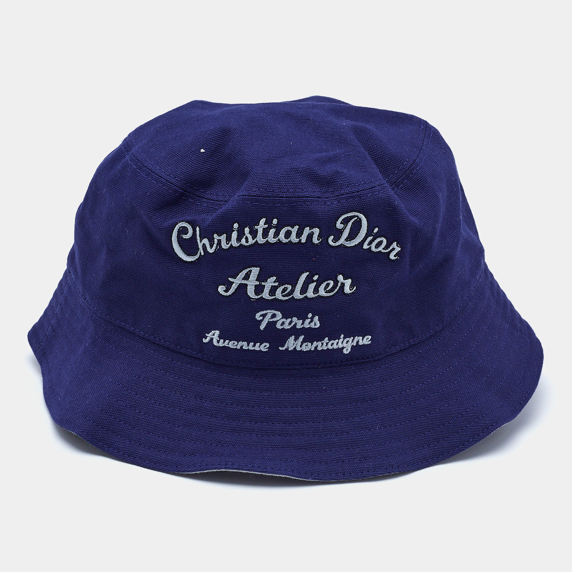 Dior Homme Navy Blue Atelier Cotton Bucket Hat S Dior Homme