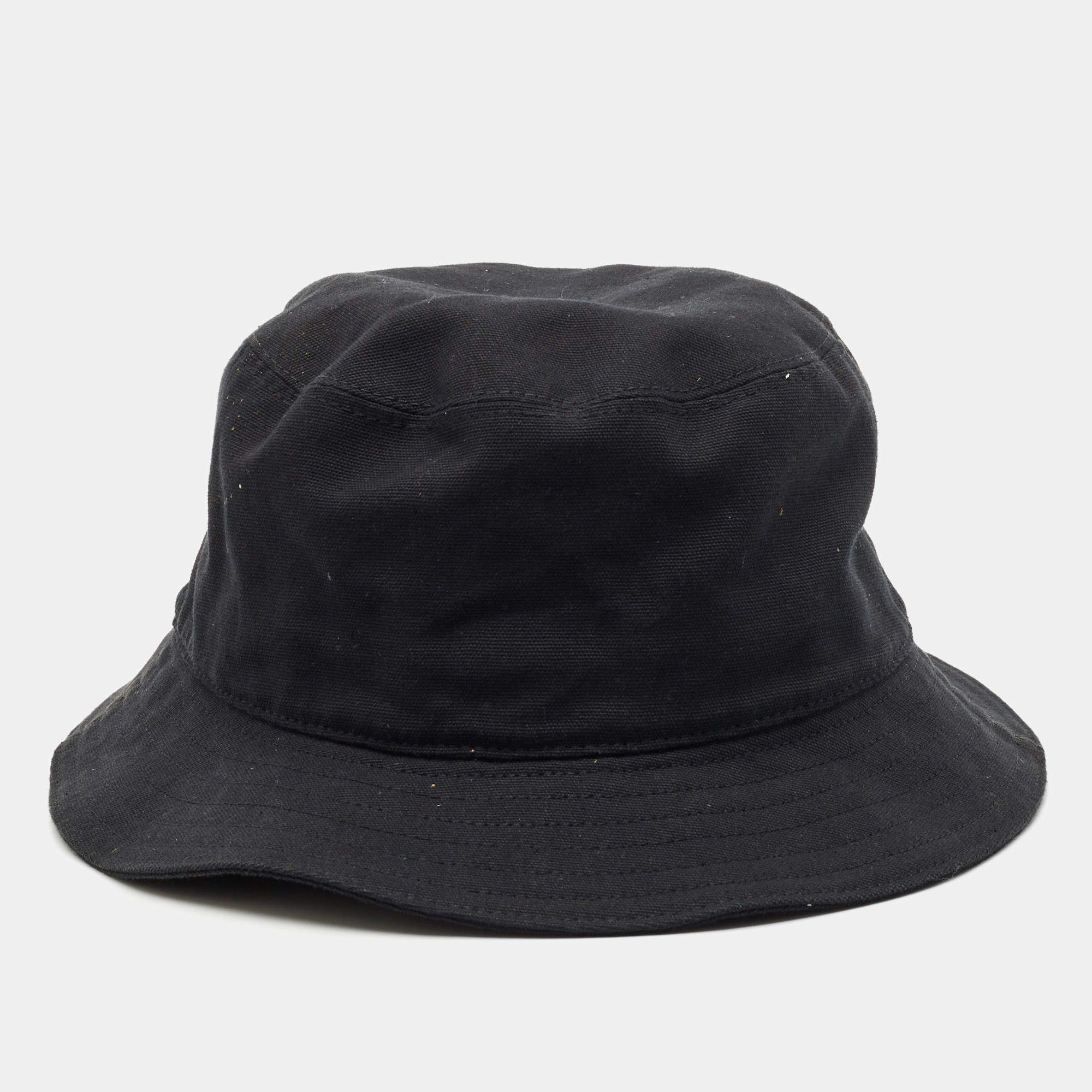 Dior Homme Black Cotton Bucket Hat L