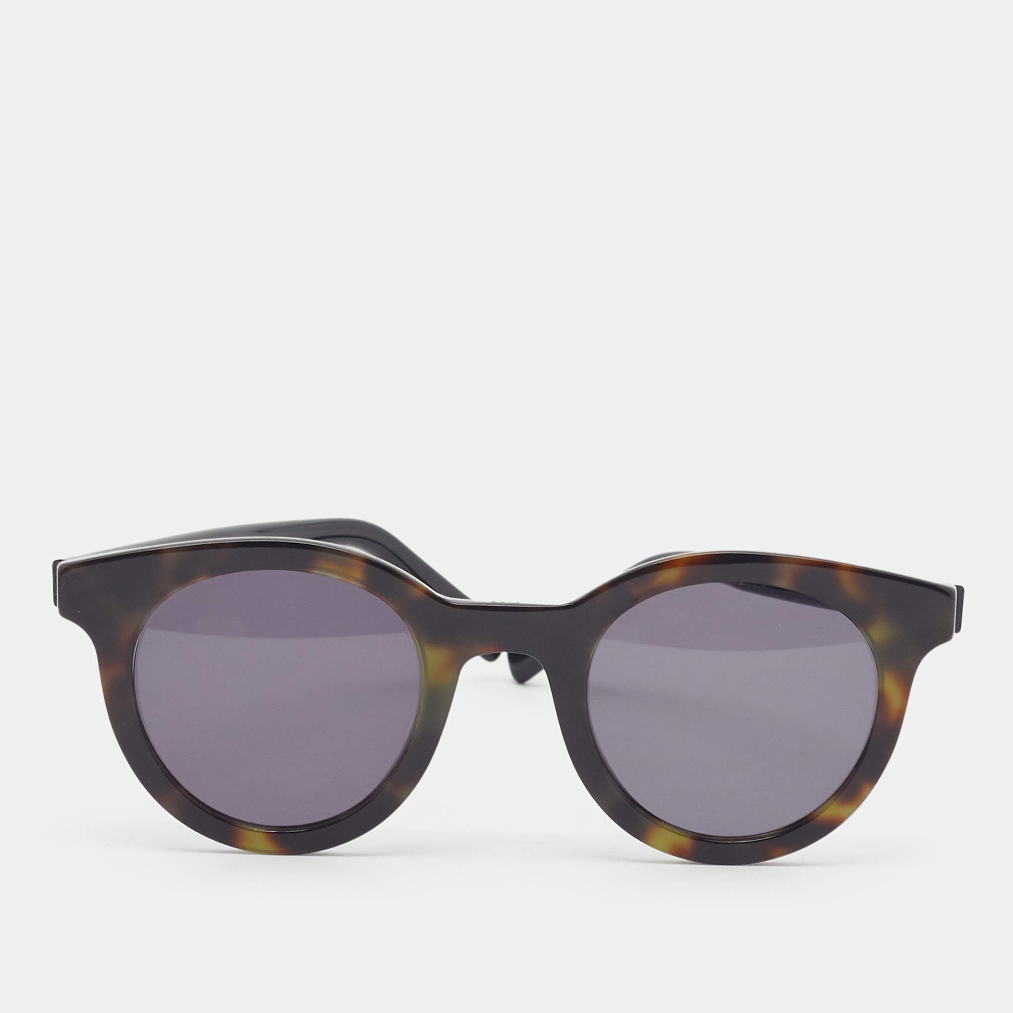 مملوكة مسبقًا Dior Homme Tortoise Brown/Black BlackTie 218S Round Sunglasses