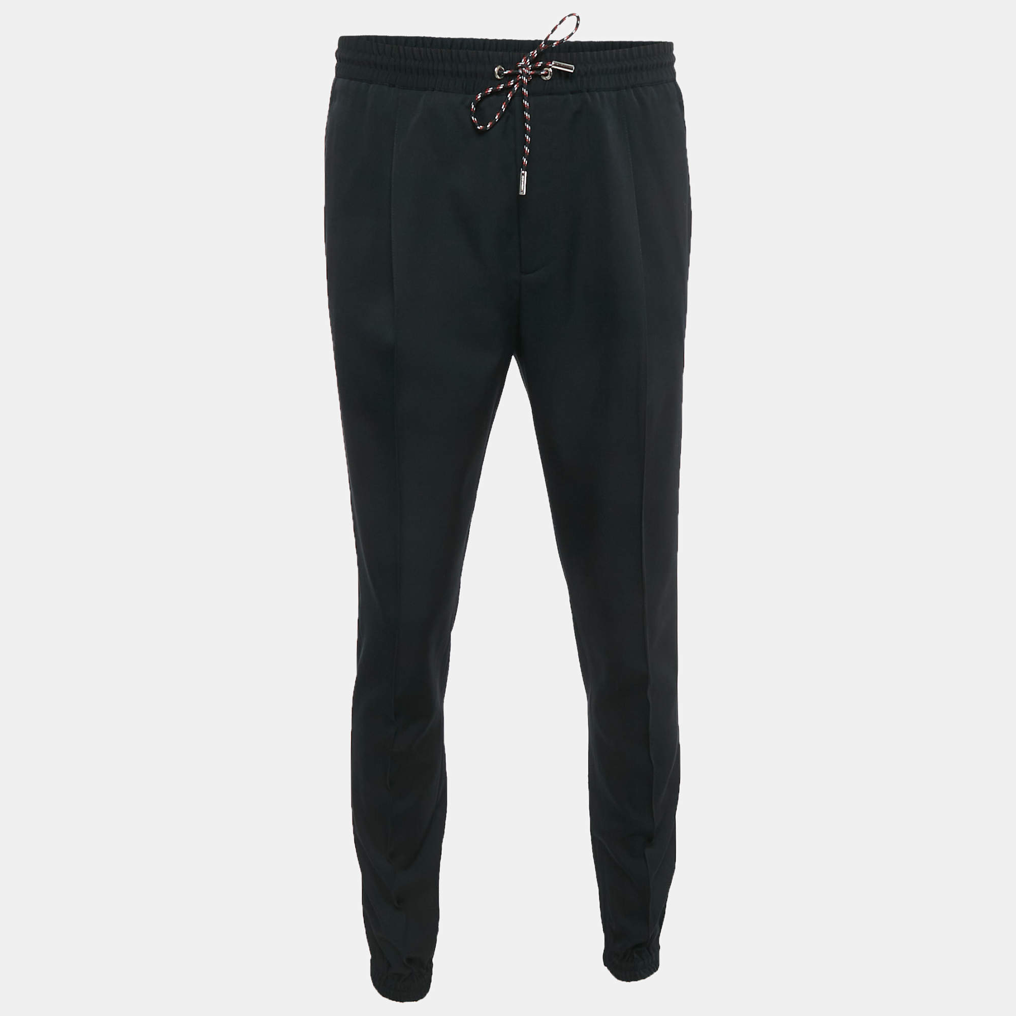 Dior Homme Black Virgin Wool Gabardine Trousers XL
