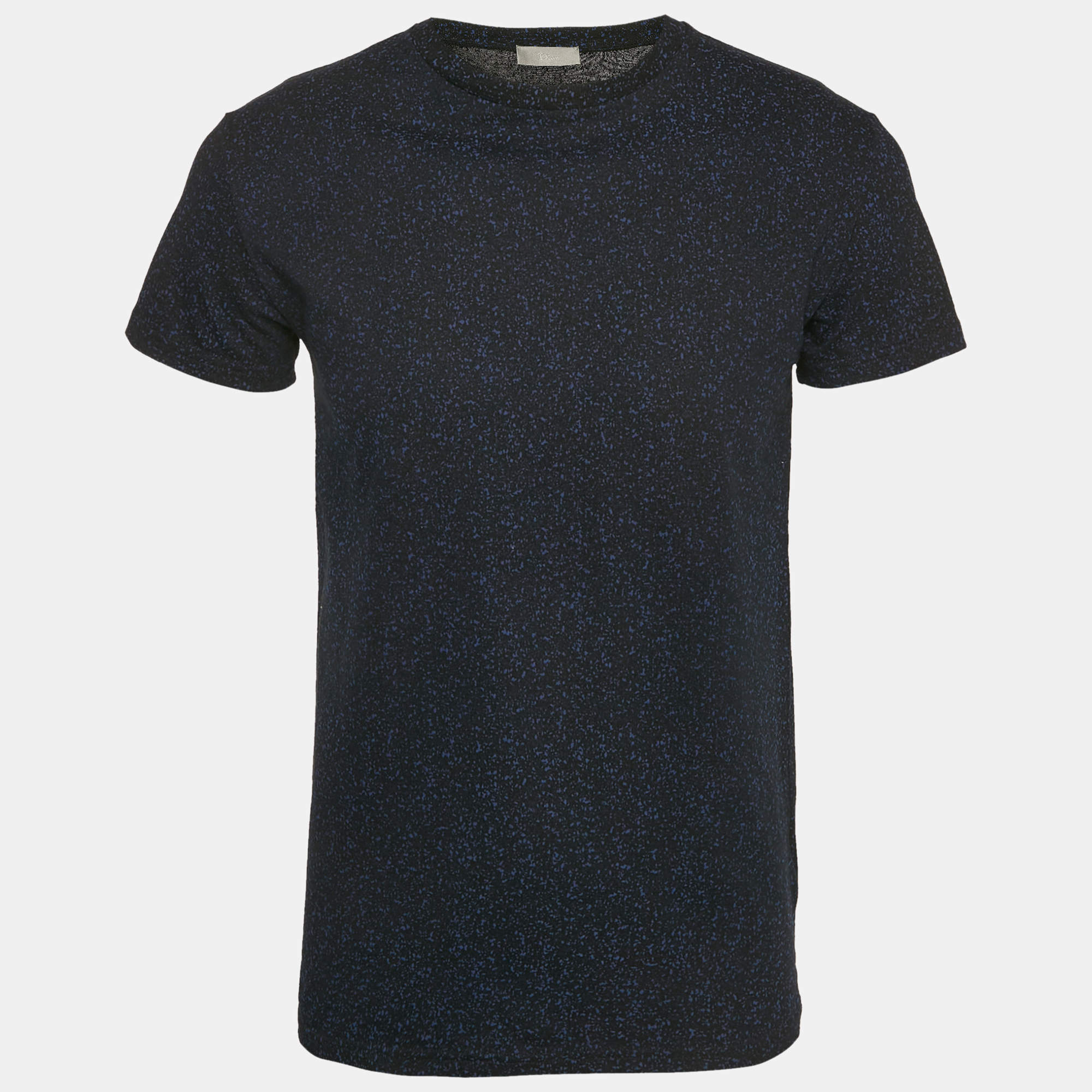 Dior Homme Blue Abstract Print Jersey Crewneck T-Shirt XS
