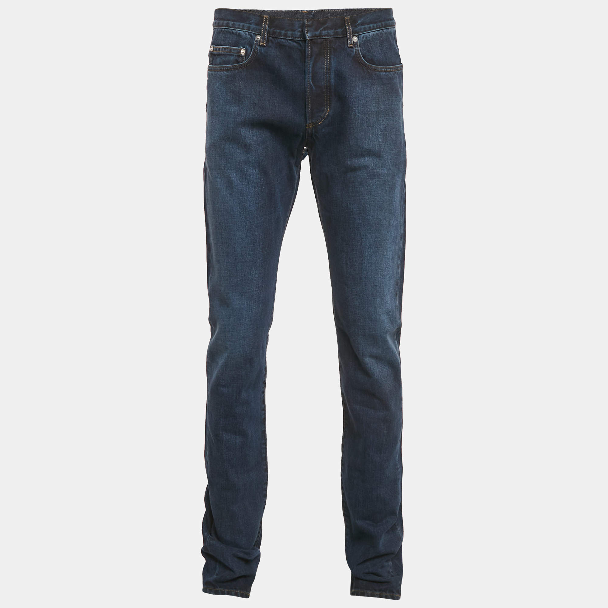 مملوكة مسبقًا Dior Homme Blue Denim Straight Leg Jeans M Waist 33"