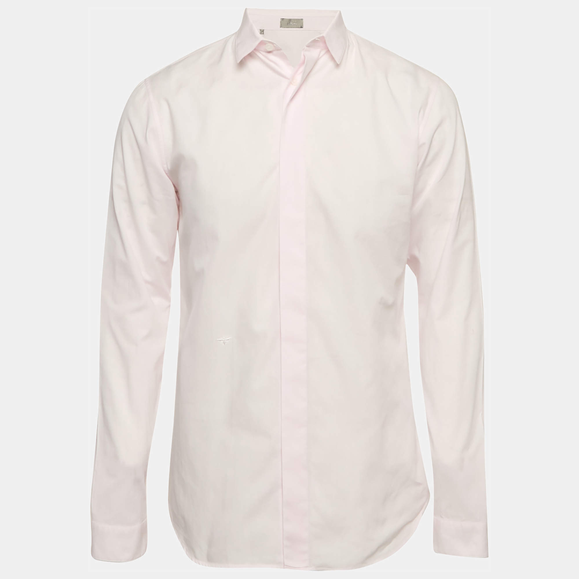 Dior Homme Pink Cotton Button Front Shirt M