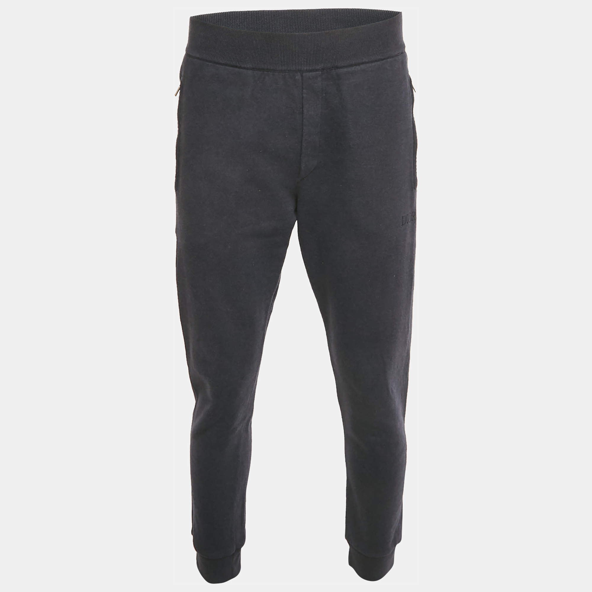 مملوكة مسبقًا Dior Homme Blue Cotton Jogger Pants M