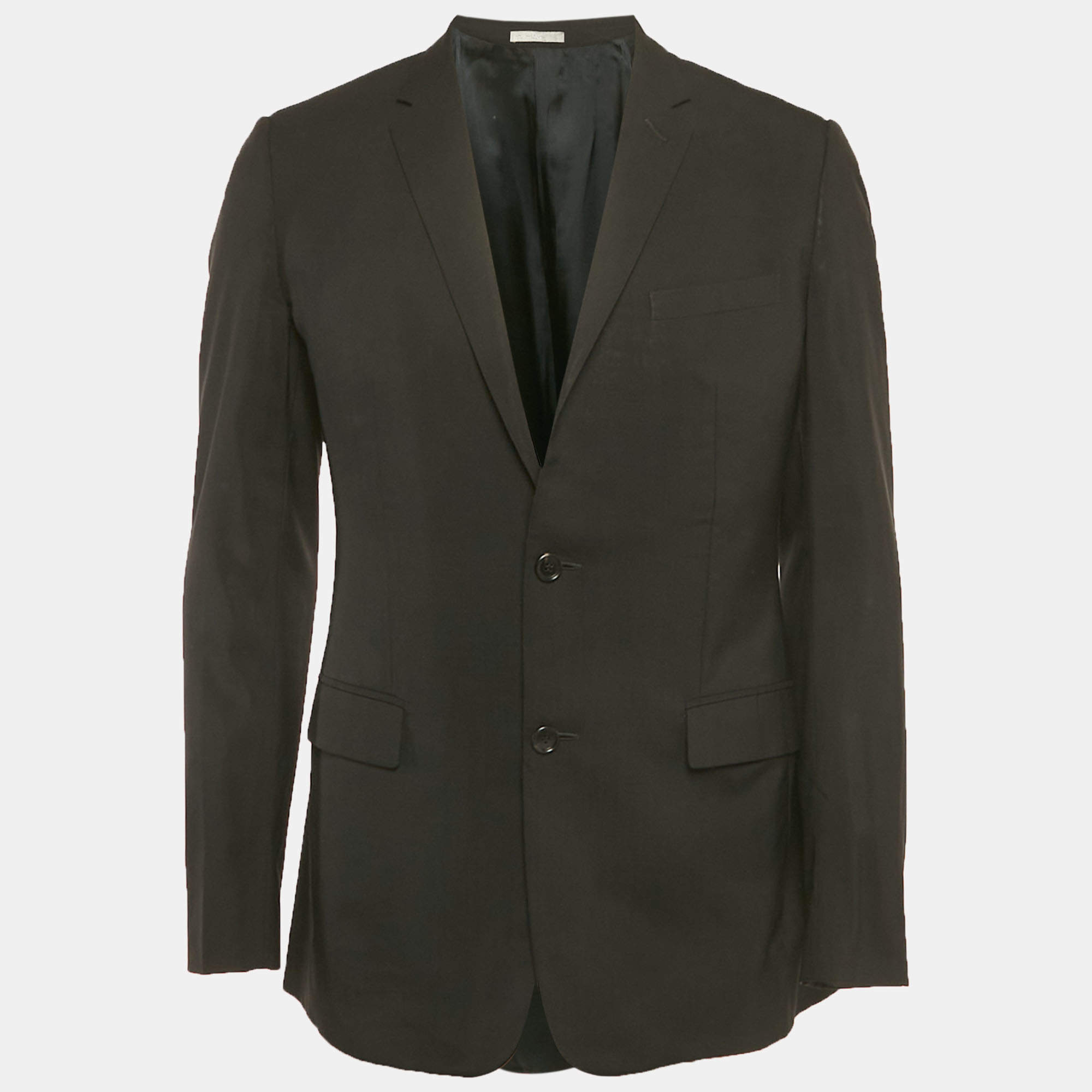 Pre Owned جاكيت ديور هوم صوف أسود بقصة عادية مقاس كبير - لارج