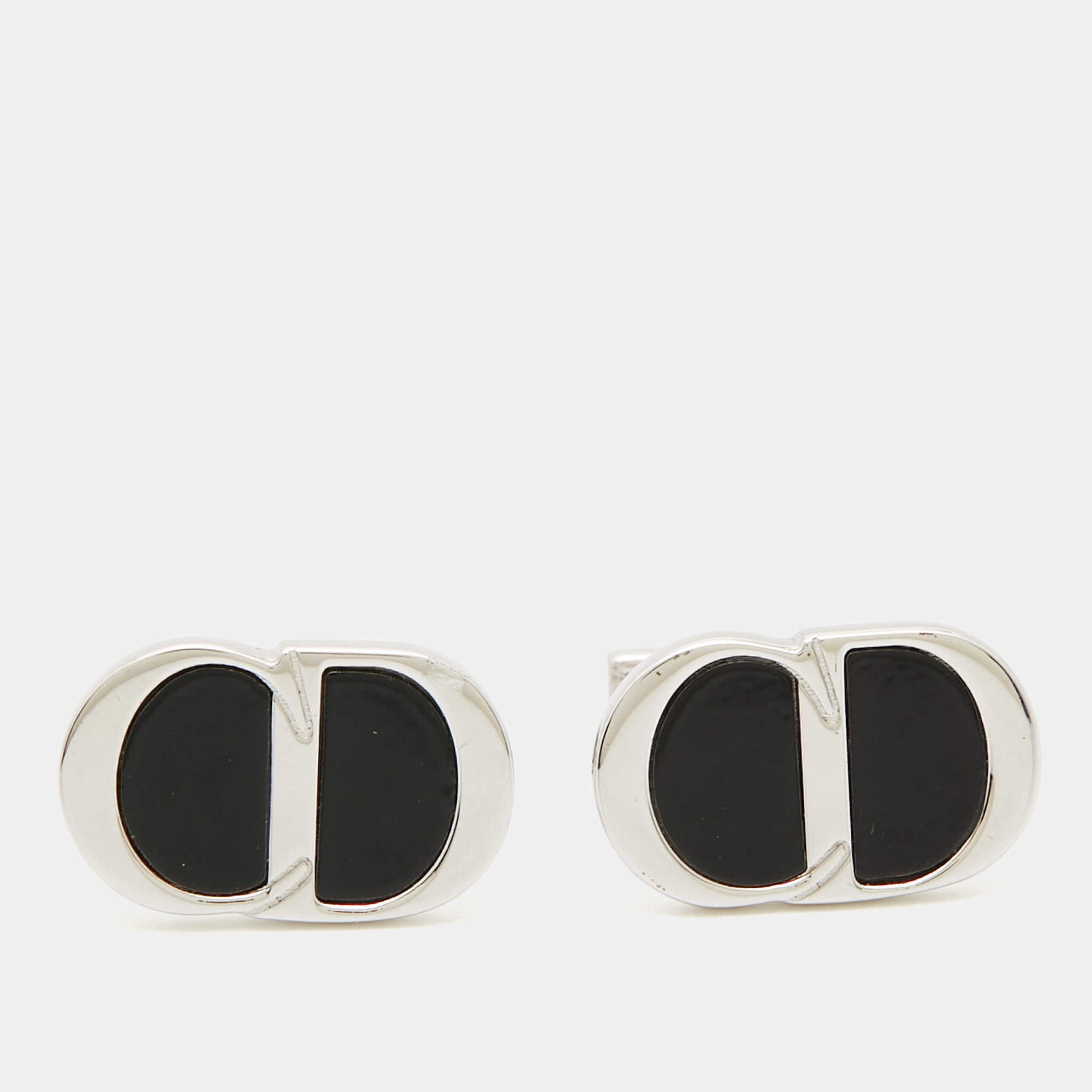Dior CD Icon Resin Sterling Silver Cufflinks