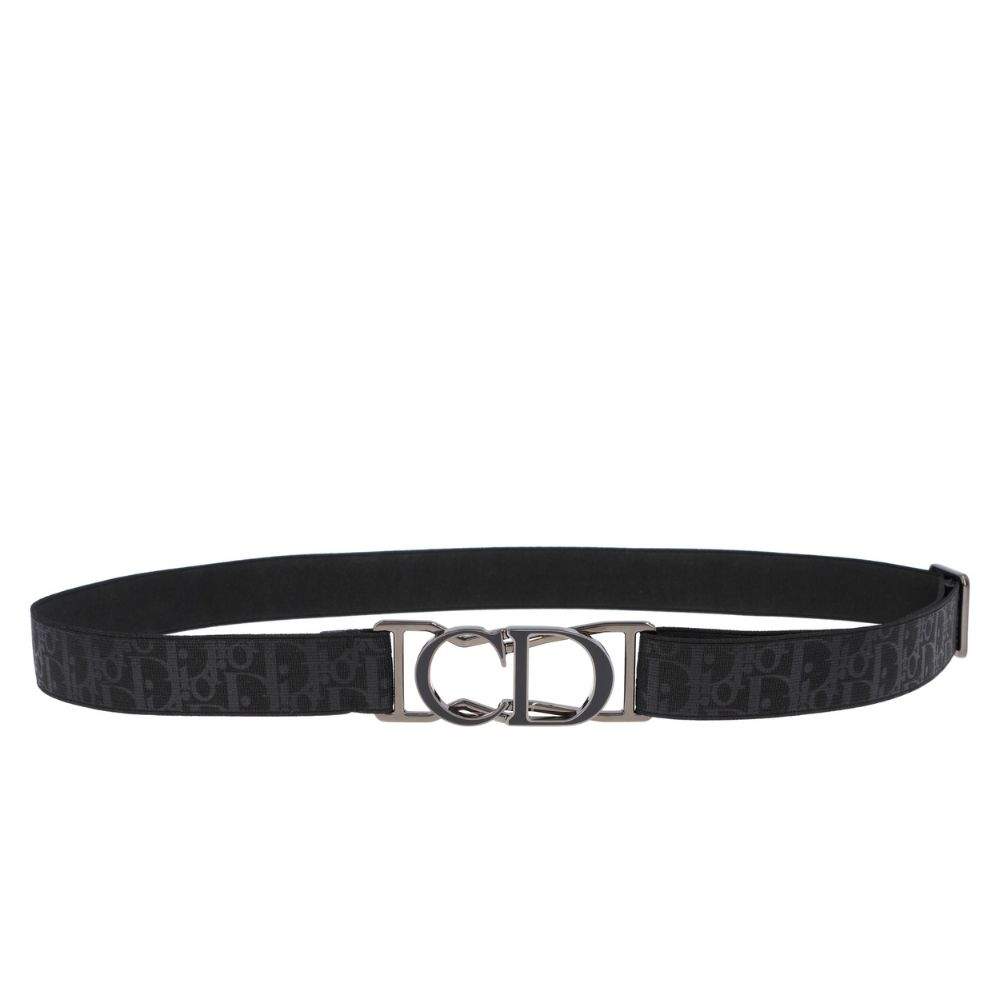 Pre Owned Dior Black CD Logo Belt 100cm