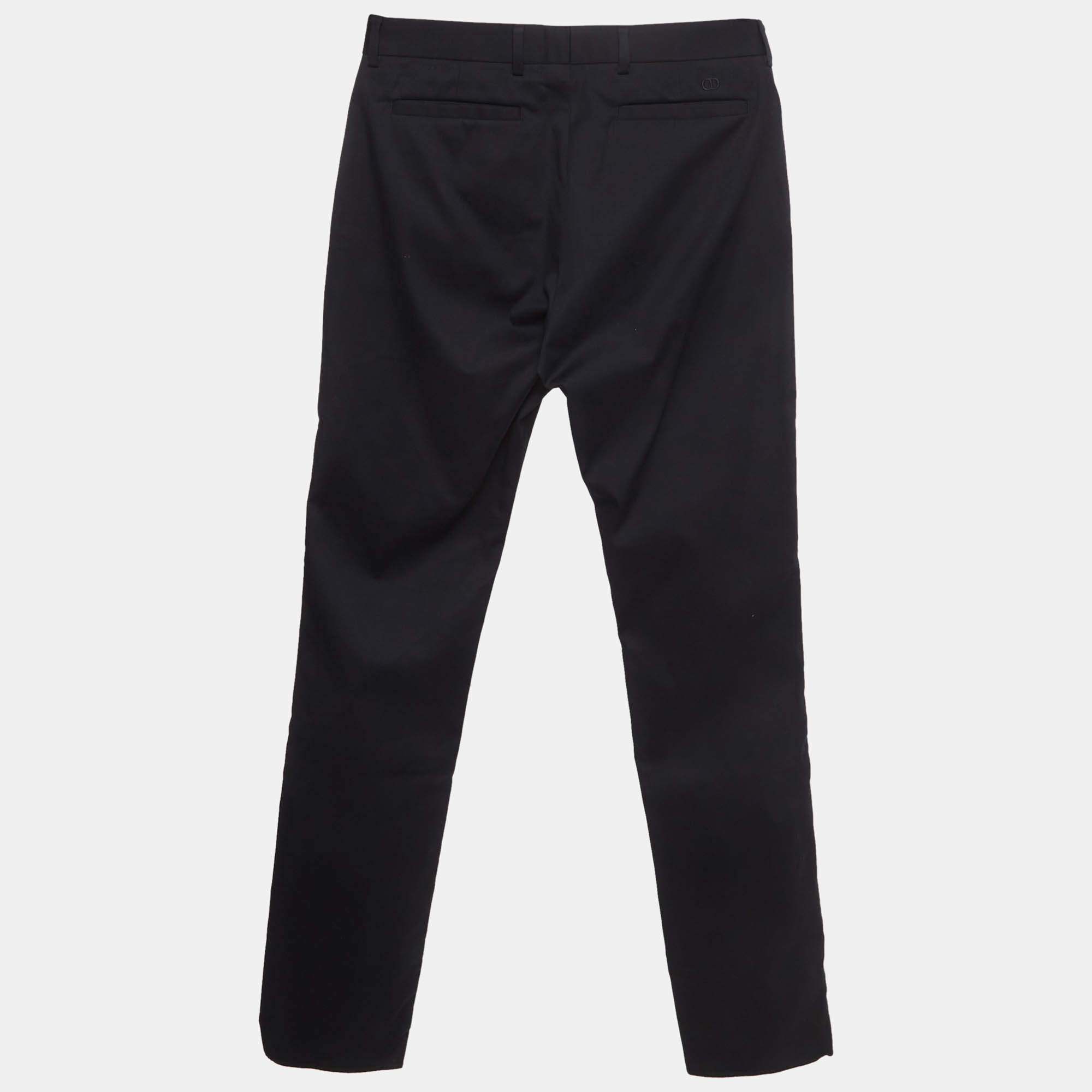 Dior Homme Black Virgin Wool Elastic Waist Joggers S Dior | TLC
