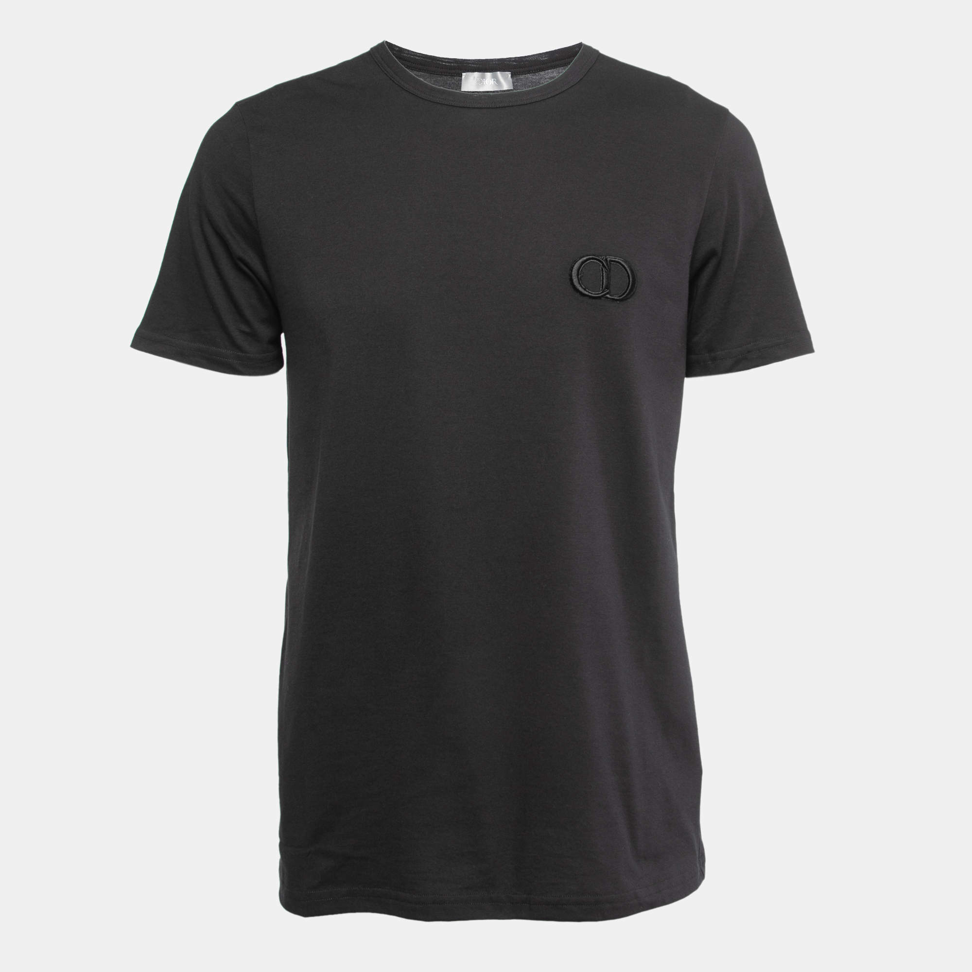 Dior Homme Black CD Icon Cotton Crew Neck T-Shirt L