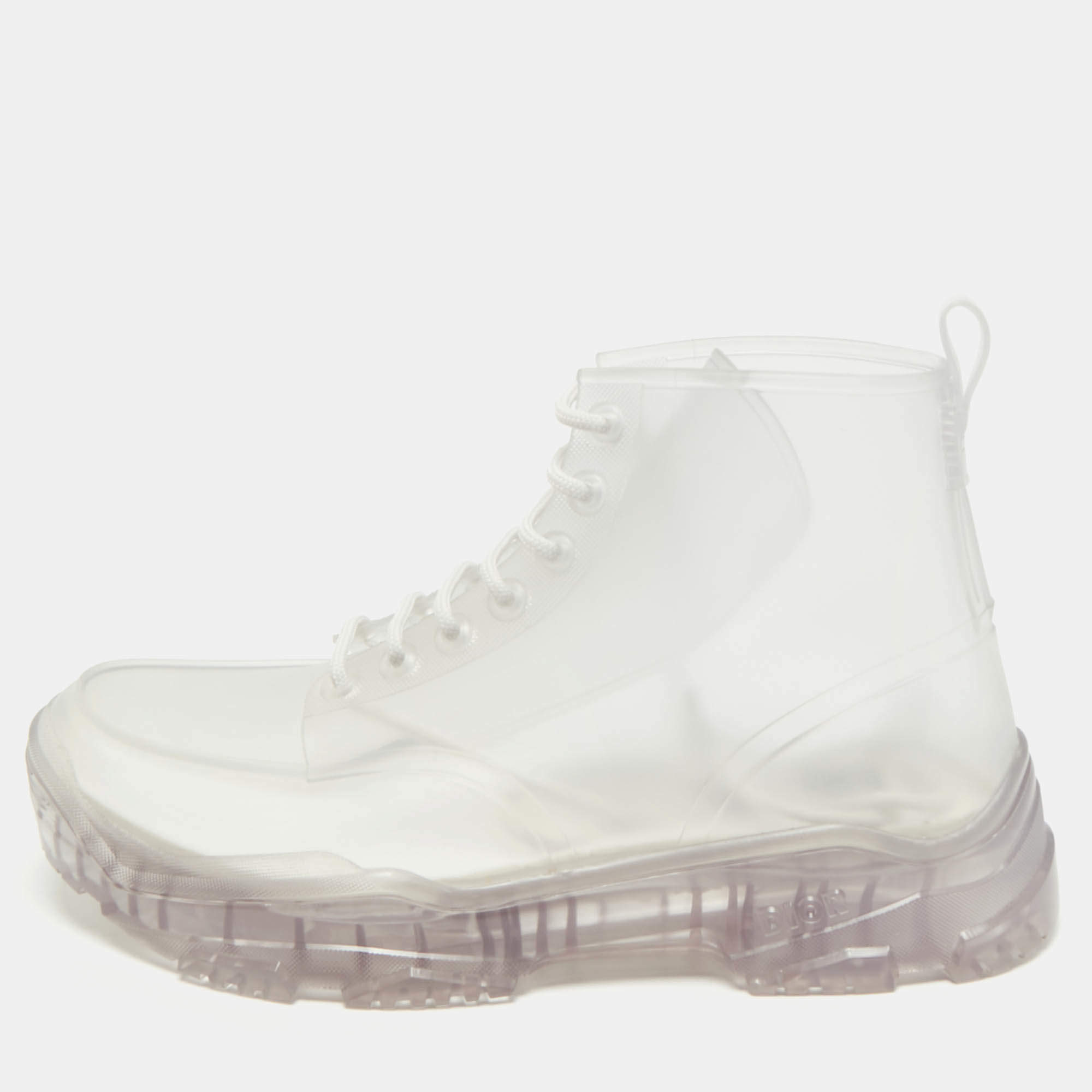 Dior Transparent Rubber High Top Boots Size 42
