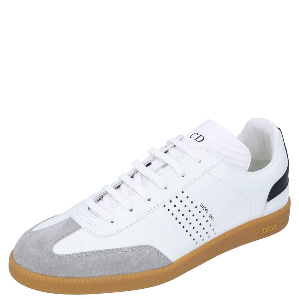 Dior White Leather B01 Sneakers Size EU 43
