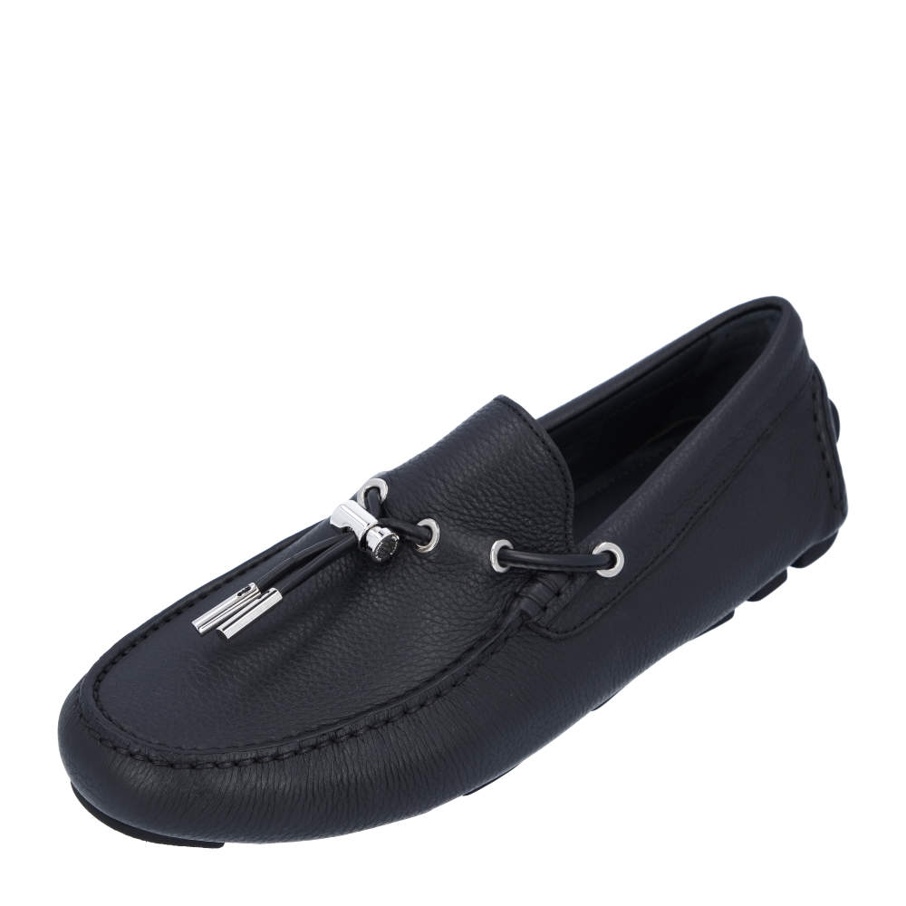 Dior Black Leather Loafers Size EU 40