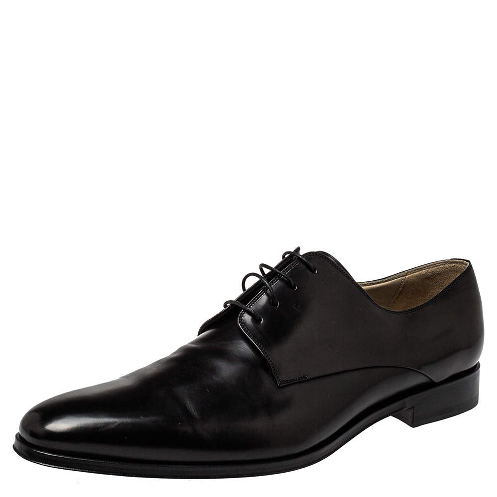 Dior Black Leather Lace Up Derby Size 46