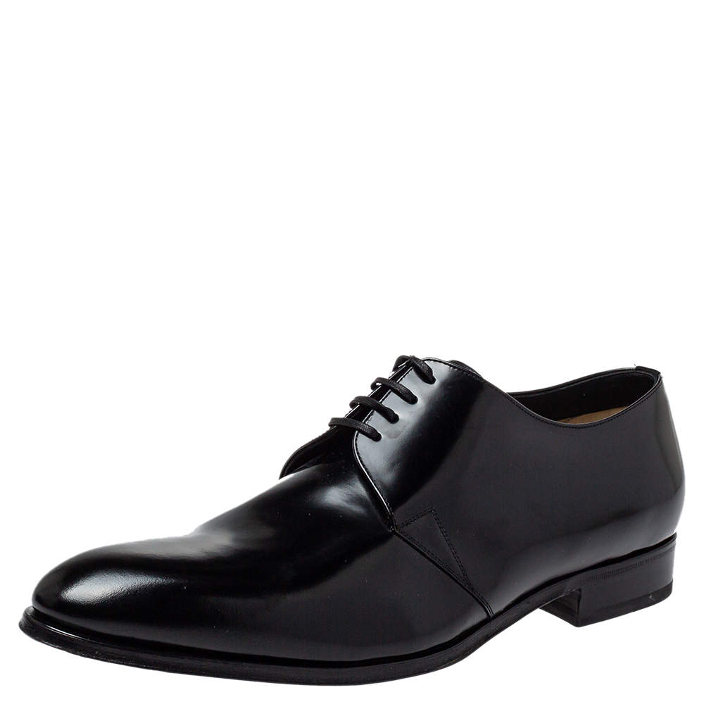 Dior Black Leather Lace Up Derby Size 46