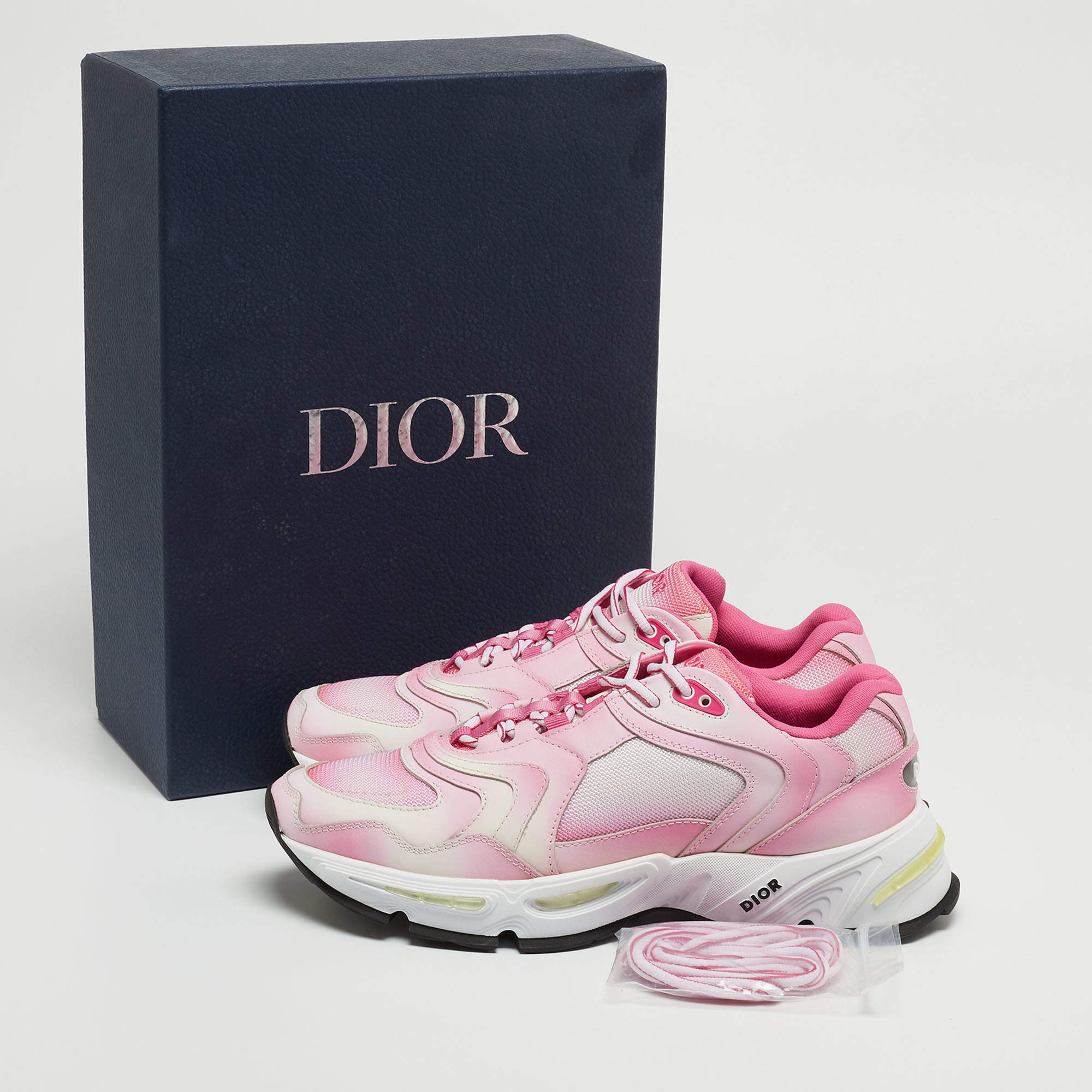 DIOR Pink Mesh and Leather CD1 Gradient Sneakers Size 42 Dior TLC