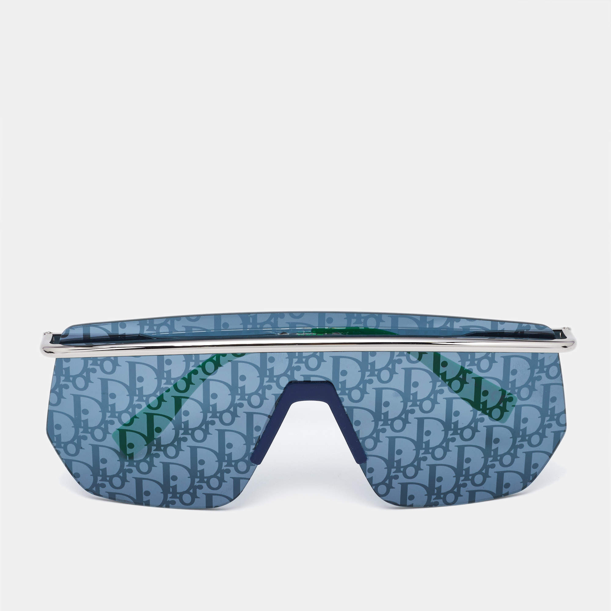 Dior Navy Blue Oblique DiorMotion M1I Shield Sunglasses 