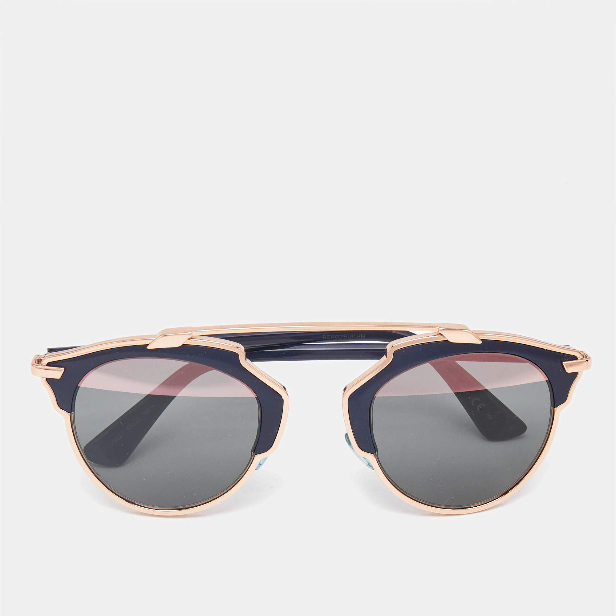 Dior Navy Blue/Black So Real Aviator Sunglasses