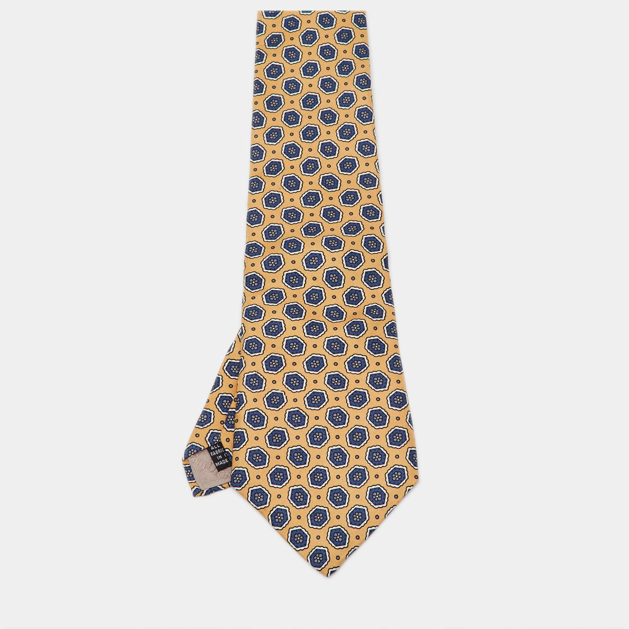 Pre Owned Dior Multicolor Vintage Printed Silk Traditional Tie
