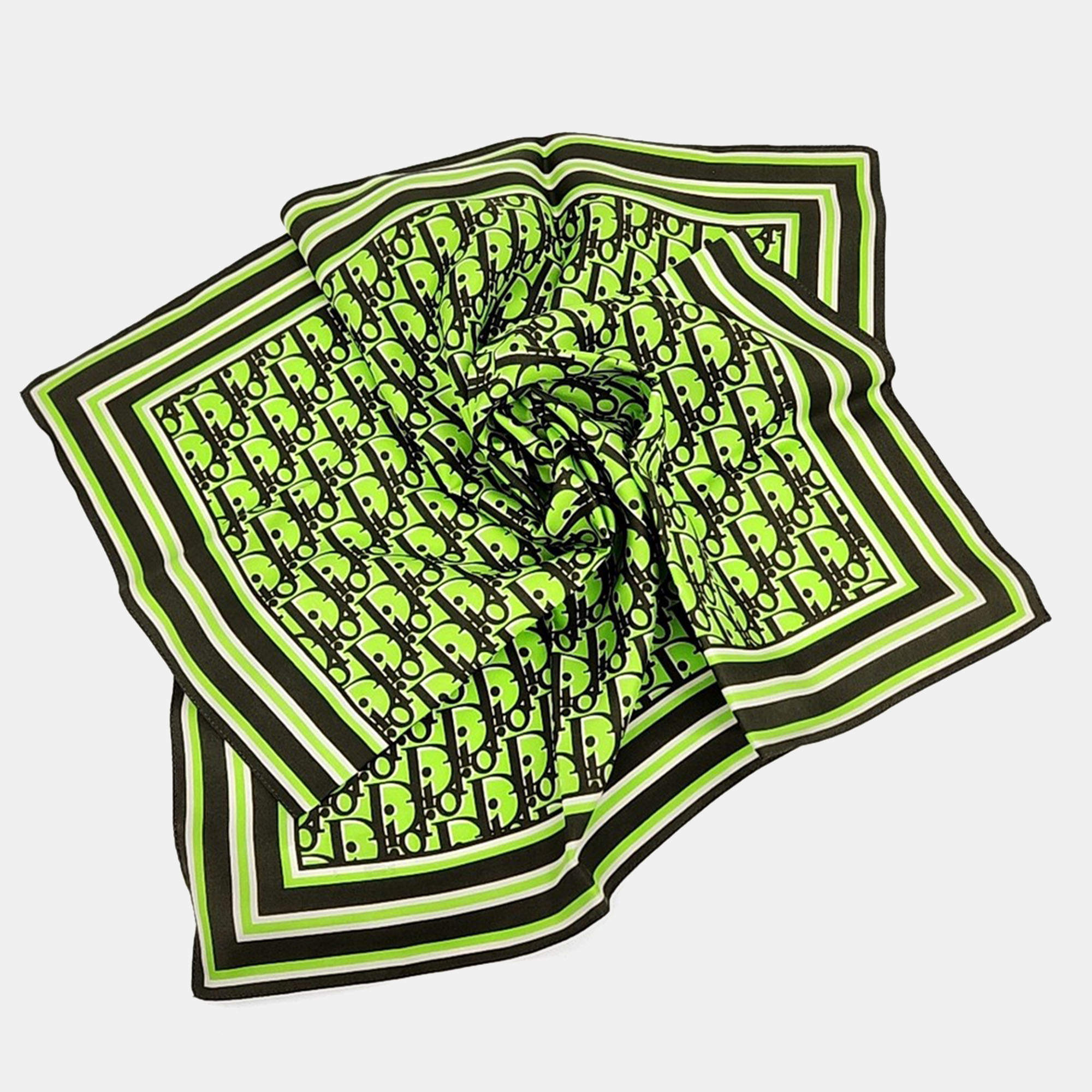 مملوكة مسبقًا Dior silk scarf and scarf ring