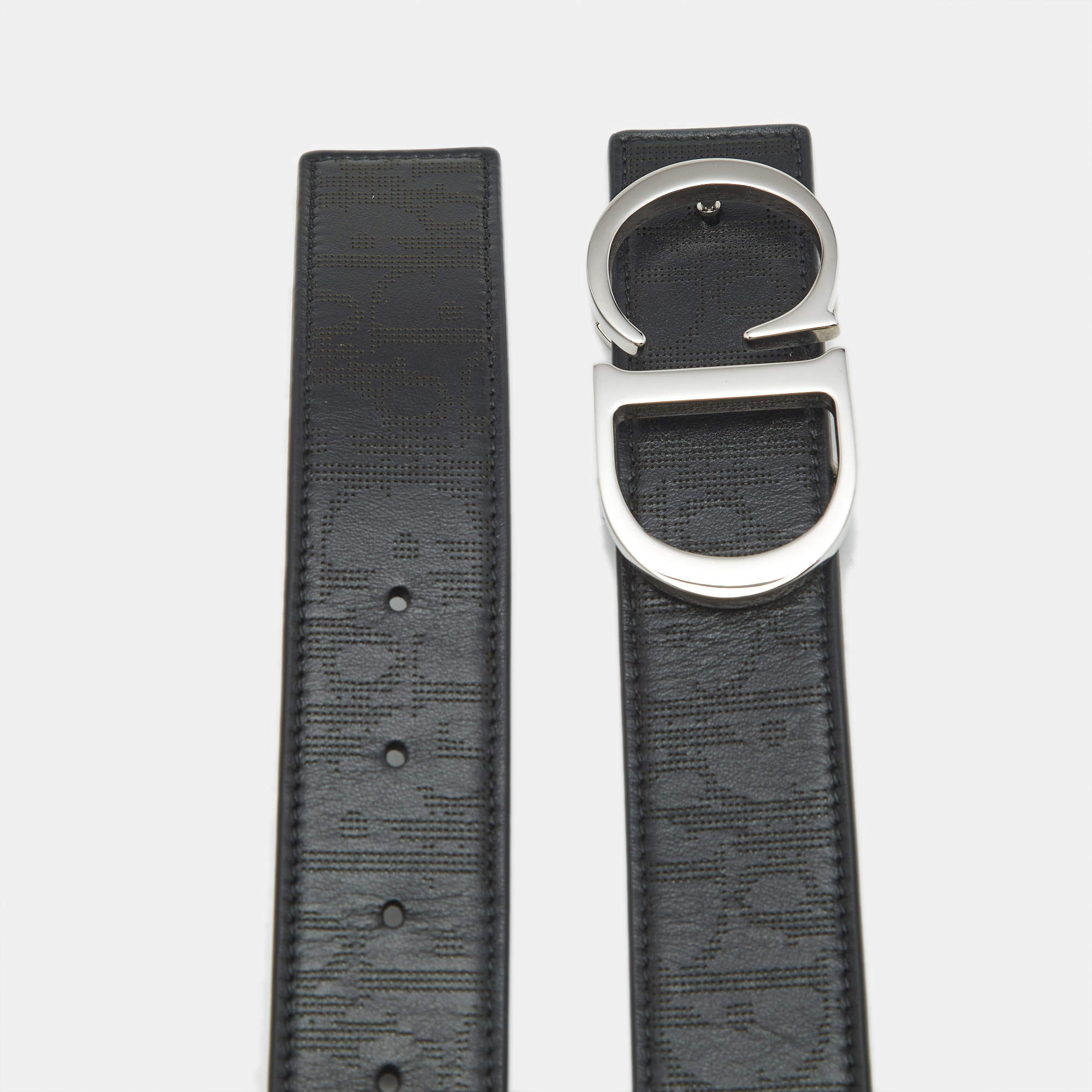 Dior Homme Navy Blue Leather Alyx Lock Buckle Belt 120CM Dior | TLC