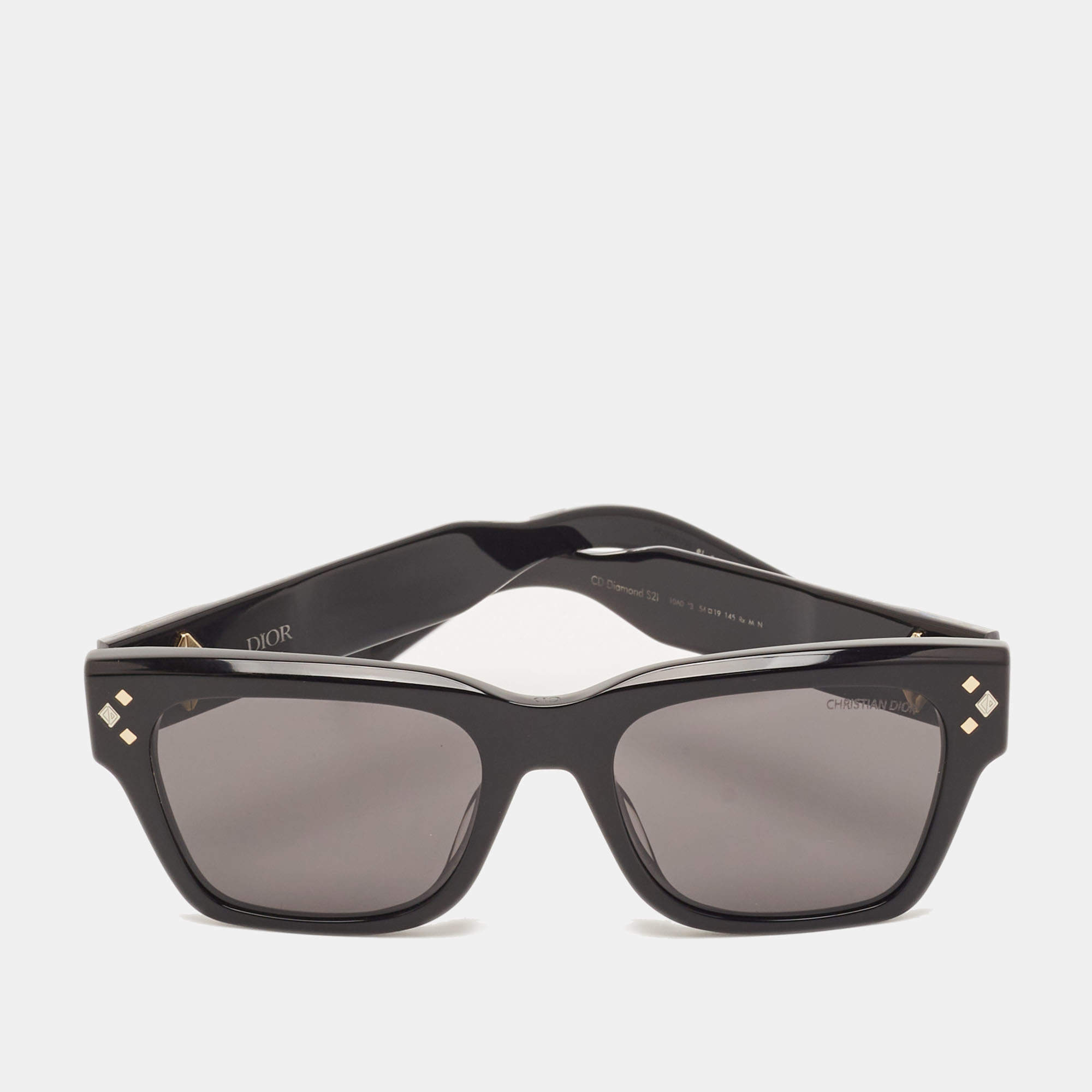 مملوكة مسبقًا Dior Black CD Diamond S21 Square Sunglasses