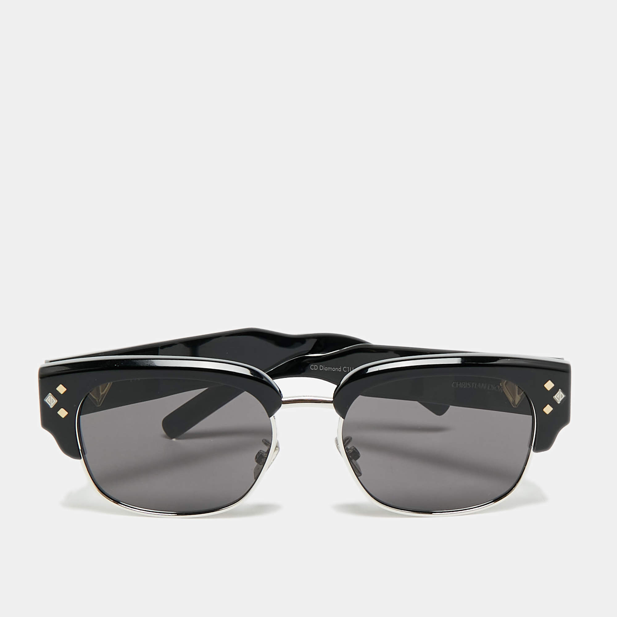 Pre Owned Dior Black CD Diamond C1U 13A0 Frame Sunglasses
