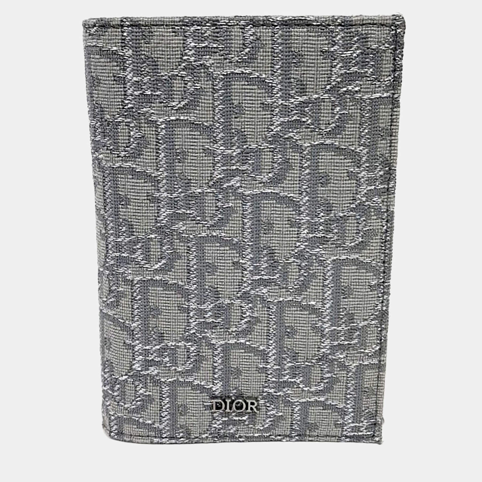 Pre Owned Dior Homme Oblique Passport Wallet