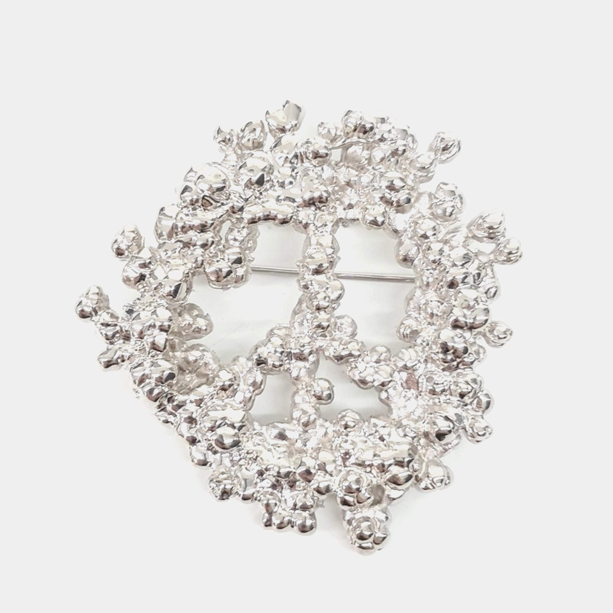 مملوكة مسبقًا Dior Homme Peace Sign Silver-Tone Brooch