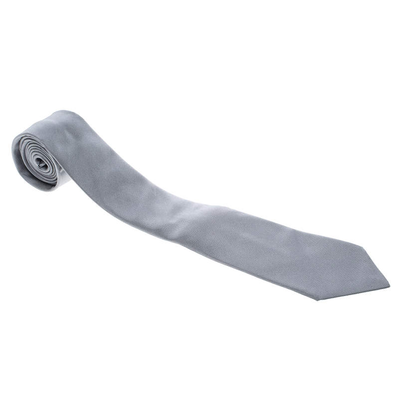 Dior Grey Self Striped Silk Jacquard Tie