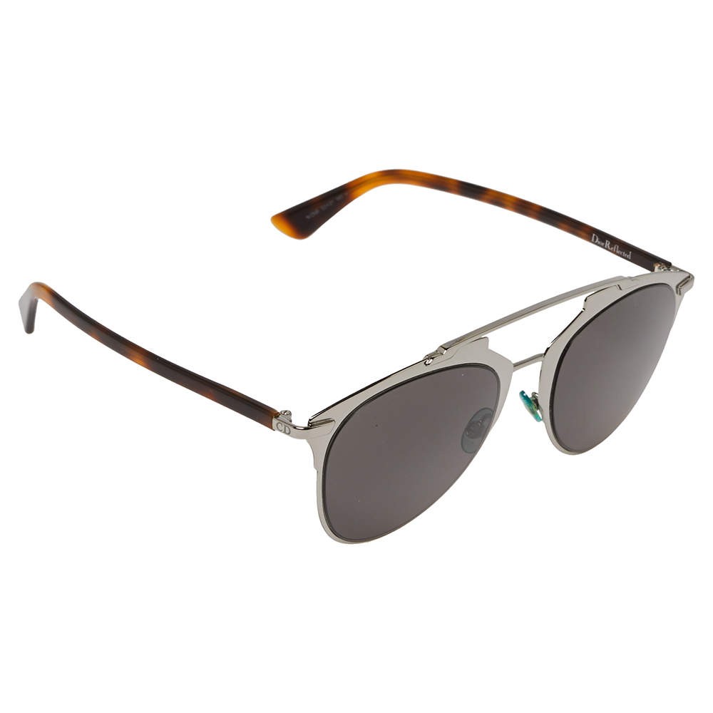 Pre Owned Dior Brown Havana/Grey 31ZNR Aviator Sunglasses