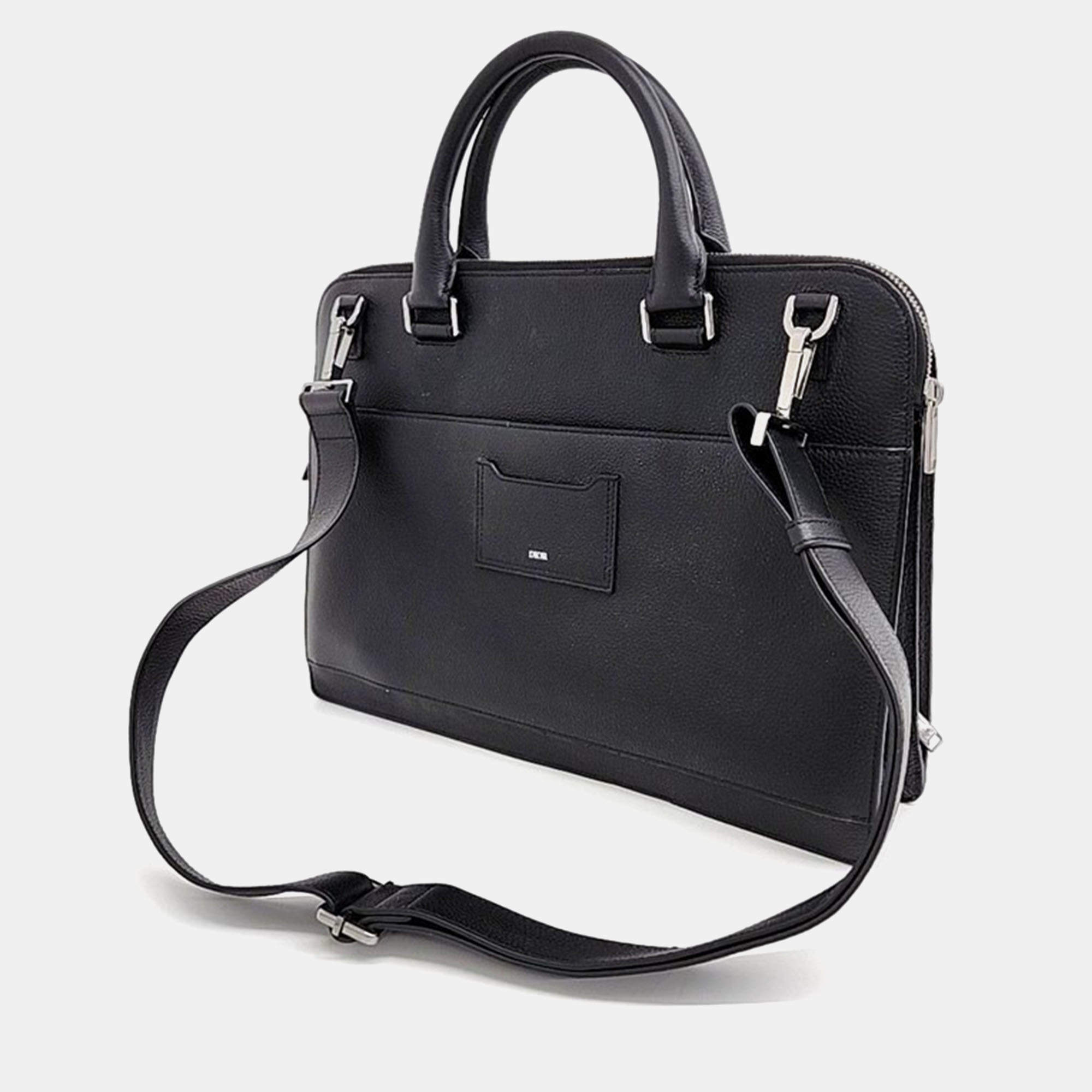 Dior Black Leather Briefcase Dior | TLC