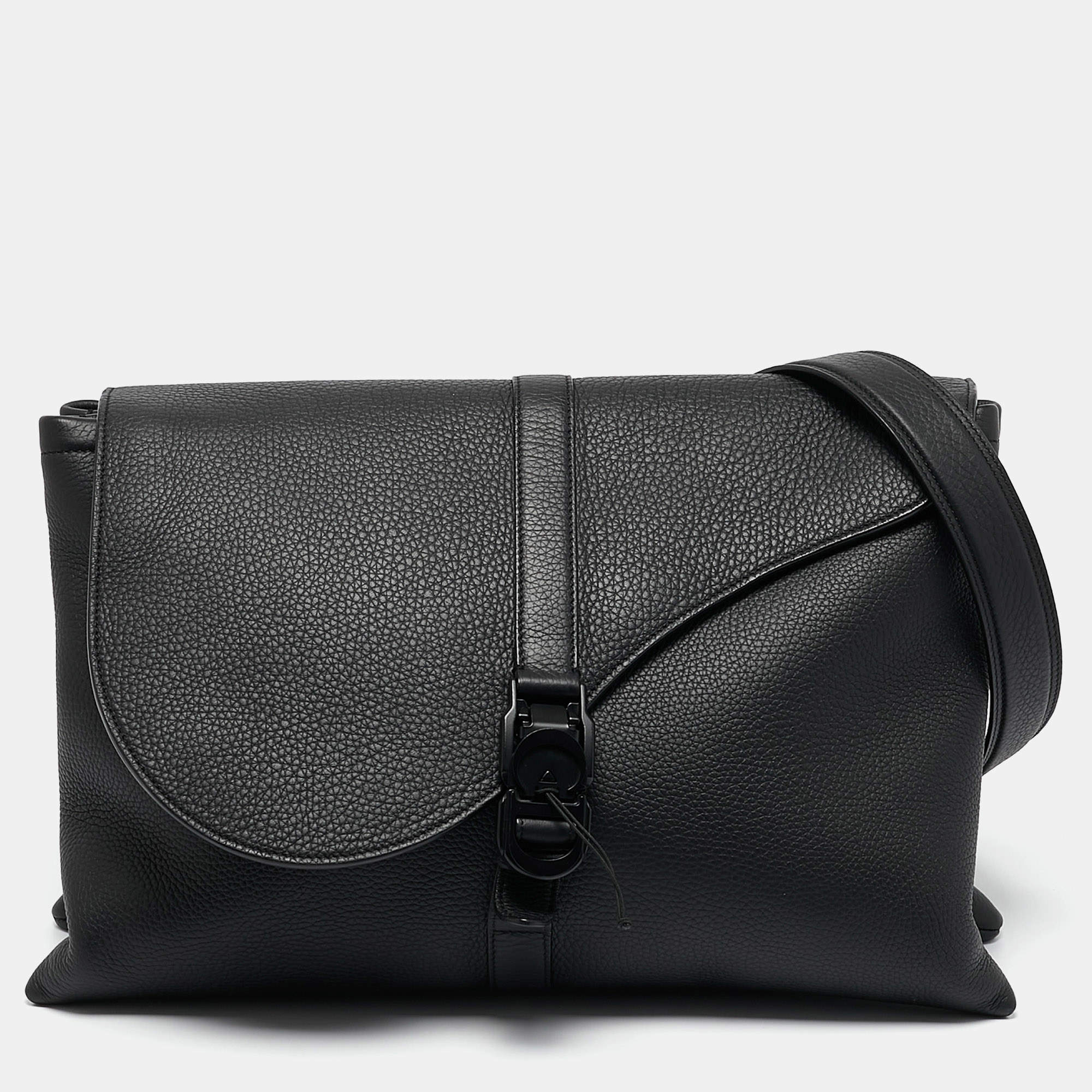 Pre Owned Dior Black Leather Pillow Bag