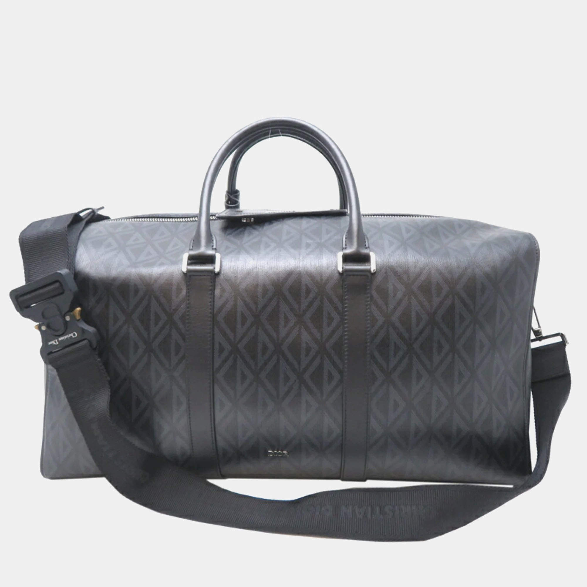 Christian Dior Rango 50 Boston Bag Pvc Black