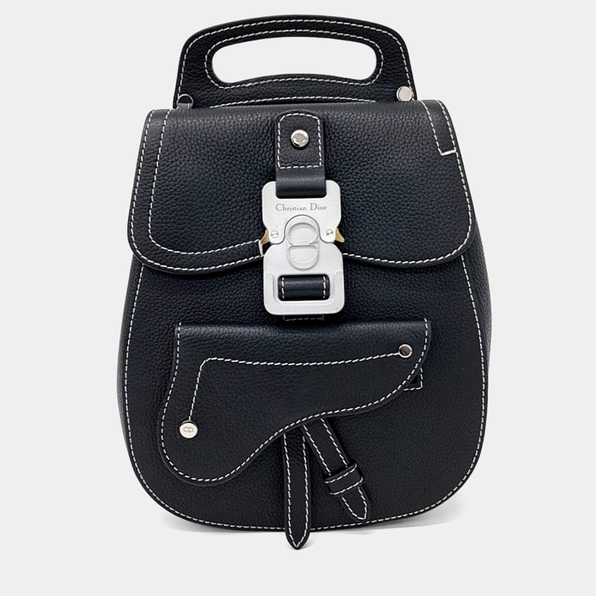 Pre Owned حقيبة ديور غالوب جلد أسود ميني سلينغباك