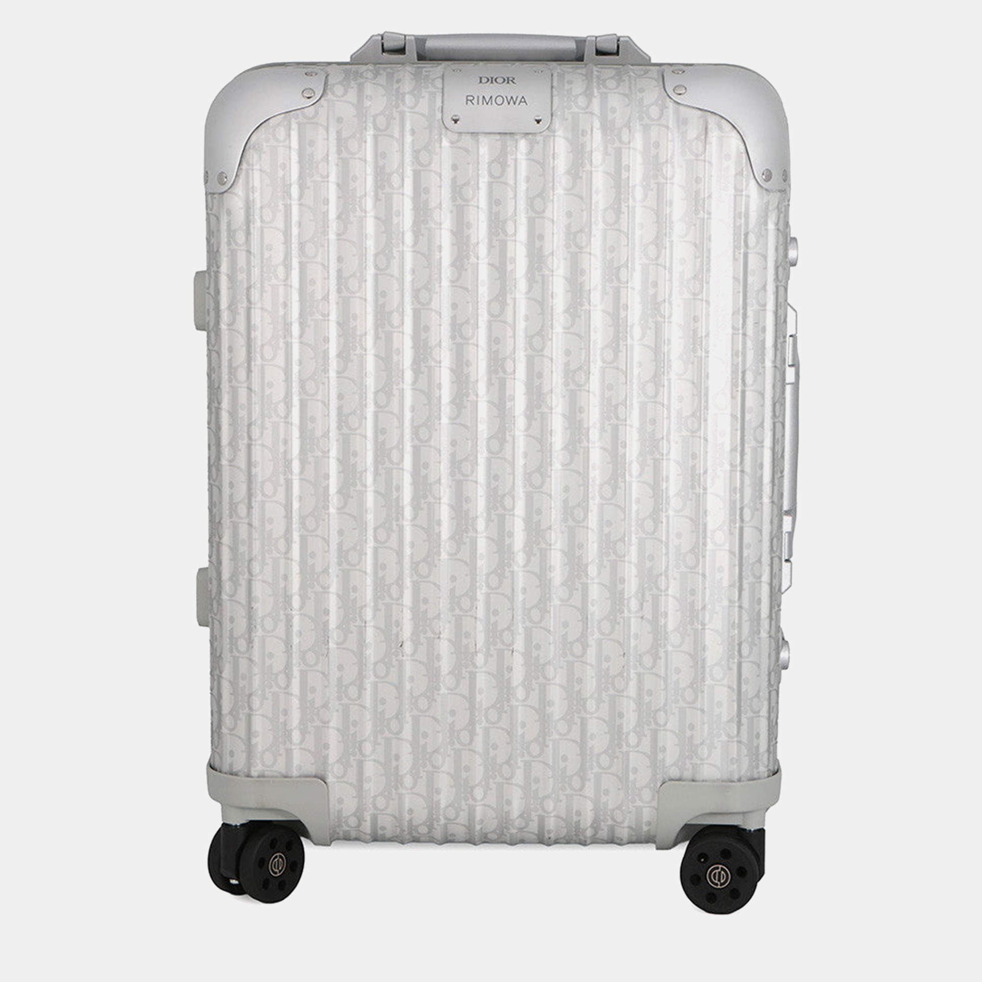 Pre Owned حقيبة مقصورة سفر كاري أون ديور ريموا كولابوراسيون أوبليك فضية ألمنيوم