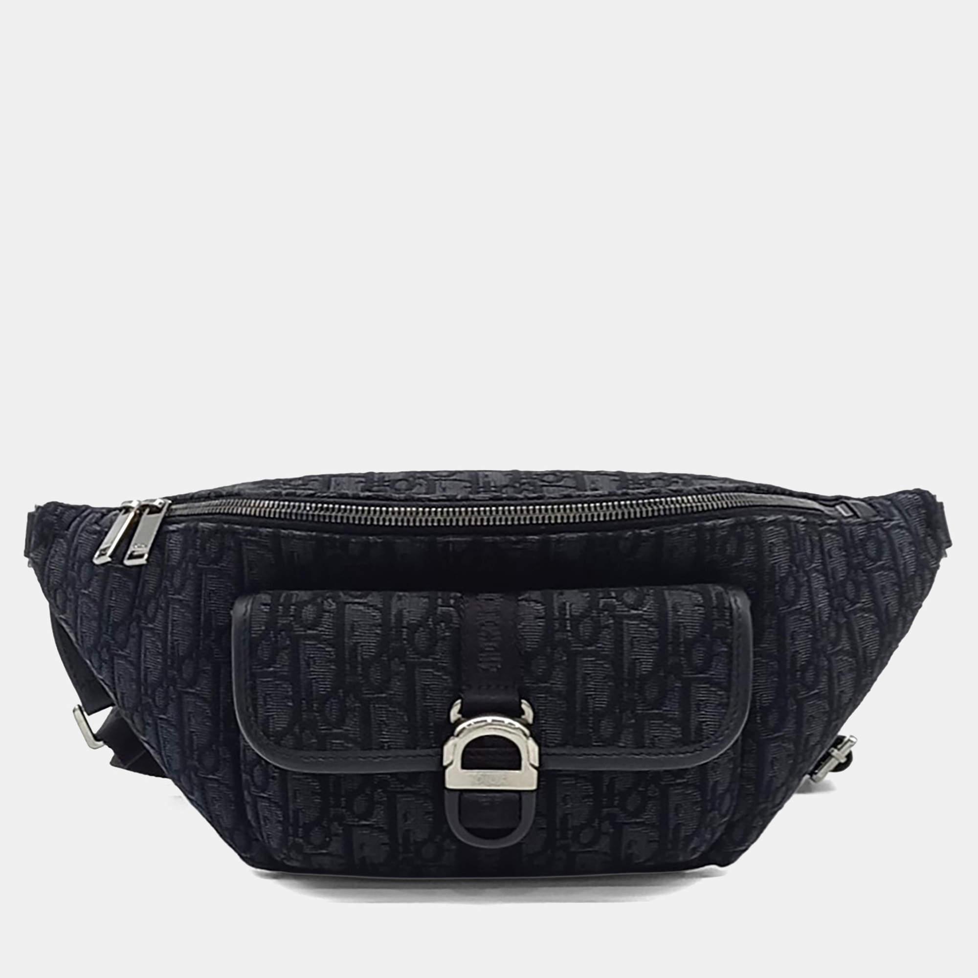 Pre Owned Dior Black Fabric 8 Belt Bag