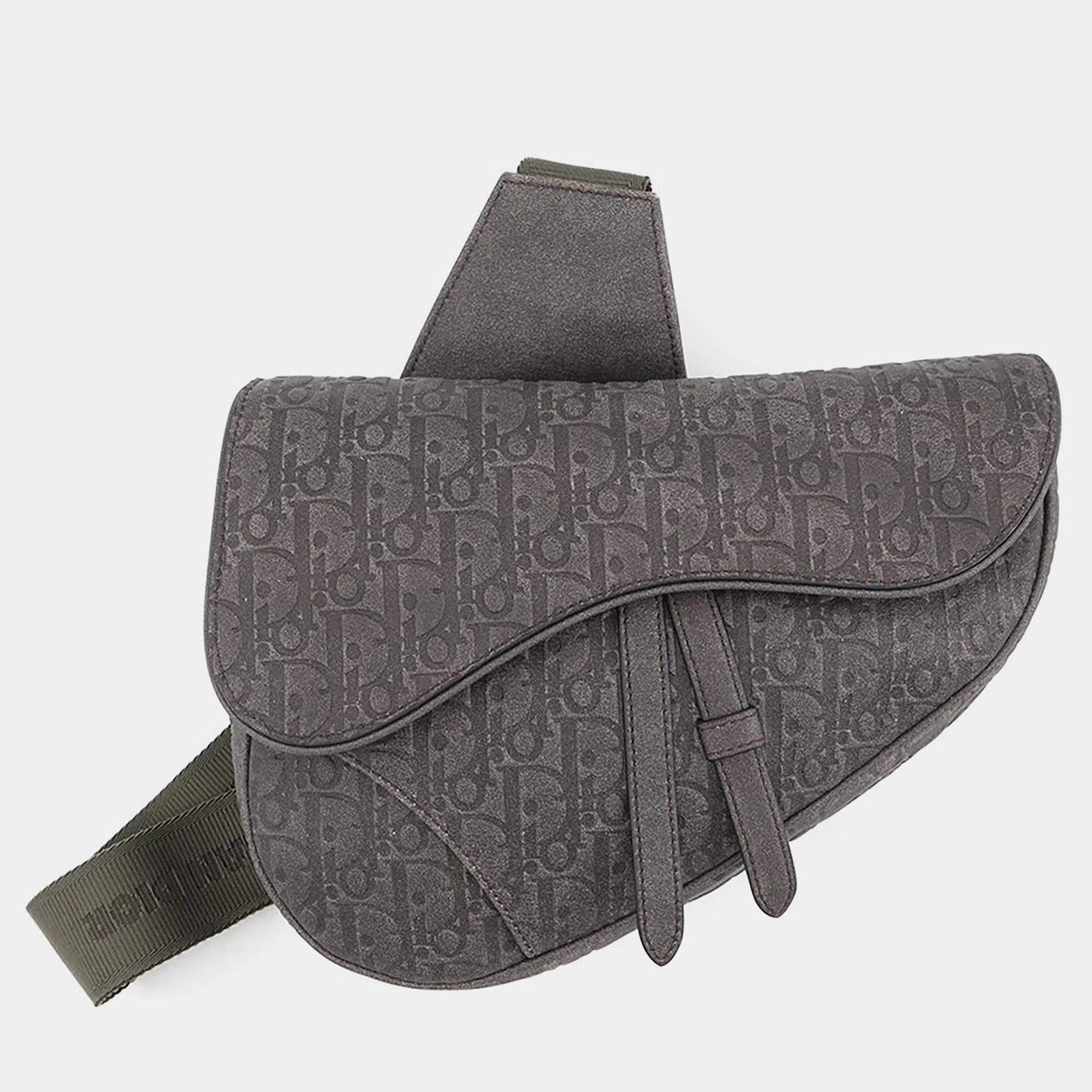 مملوكة مسبقًا Dior Tears Saddle Crossbody Bag Brown Leather Mouton