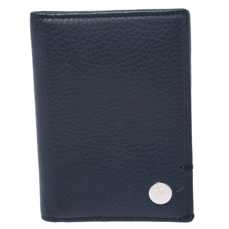 Dior Blue Leather Homme Card Holder