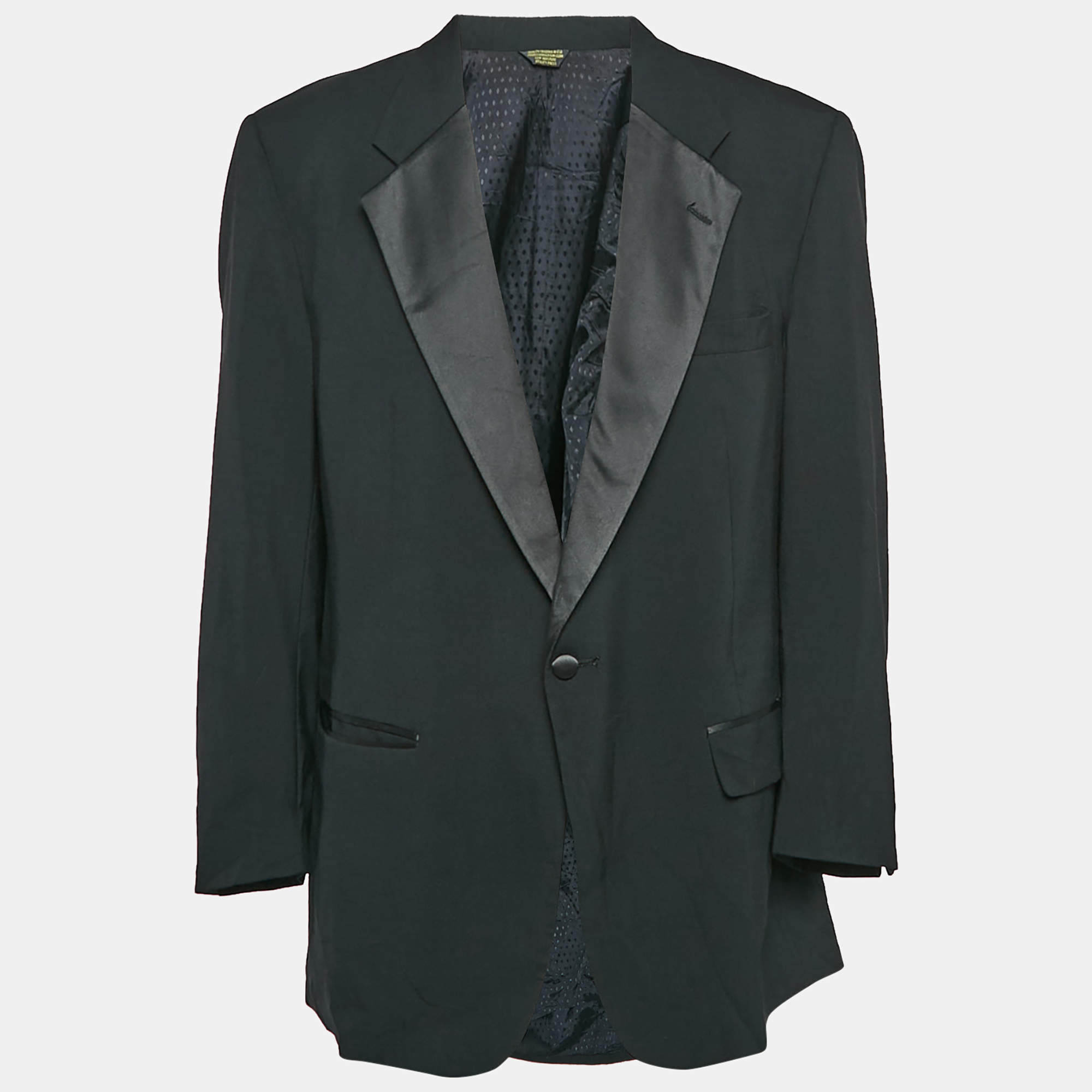 Christian Dior Monsieur Black Wool Tailored Blazer L