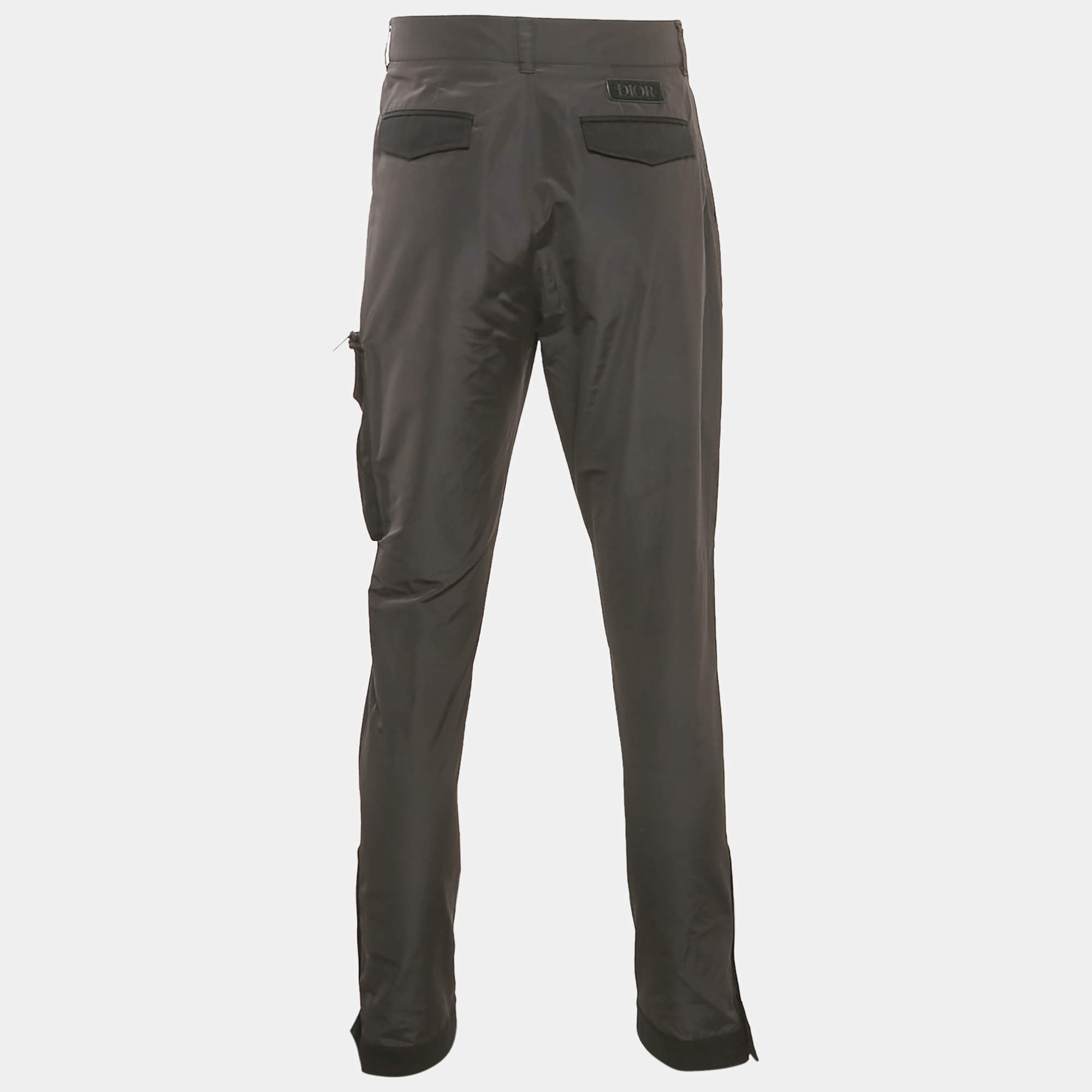 Dior Grey Checked Patterned Wool Jogger Pants L Dior | TLC