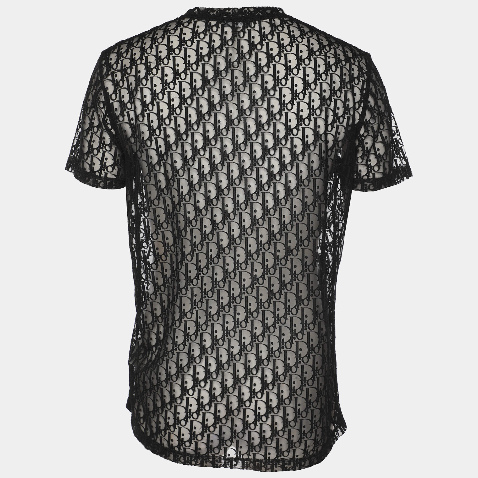 Dior Black Cotton Logo Atelier Print Crewneck T-Shirt XS