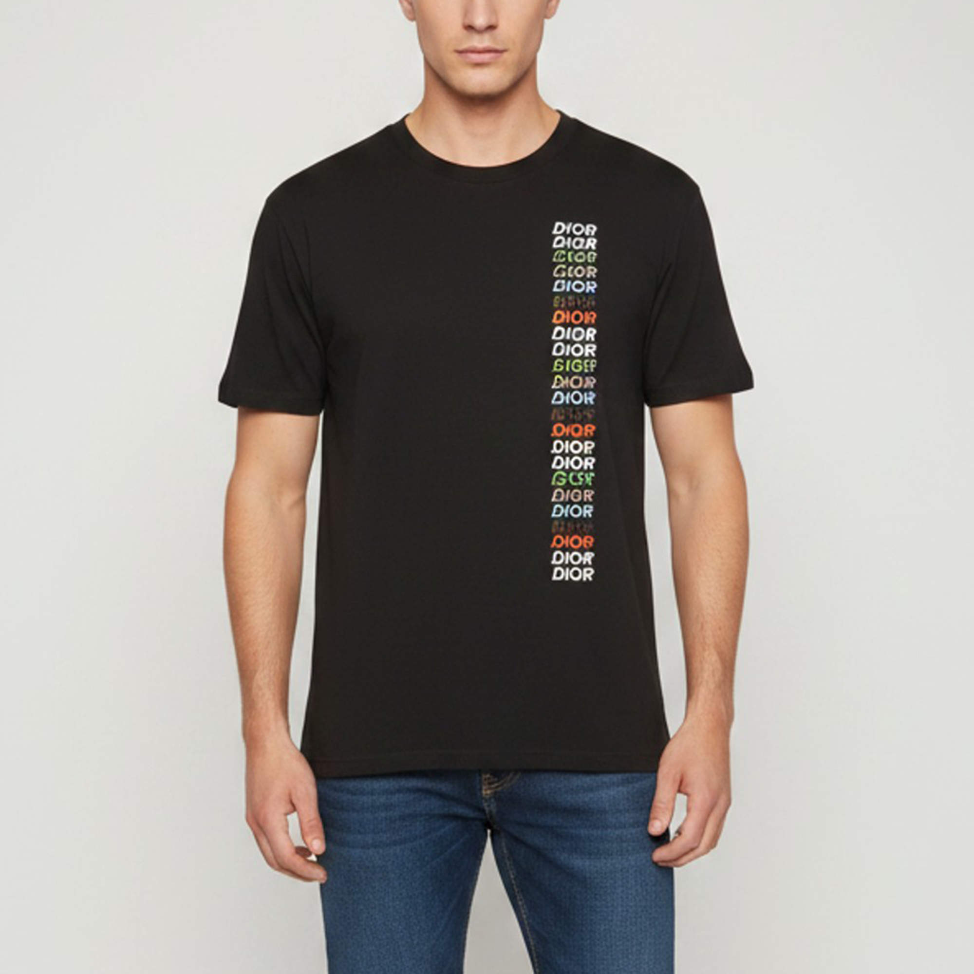 Dior Brown Oblique Jacquard Terry Cotton Relaxed Fit T-Shirt L