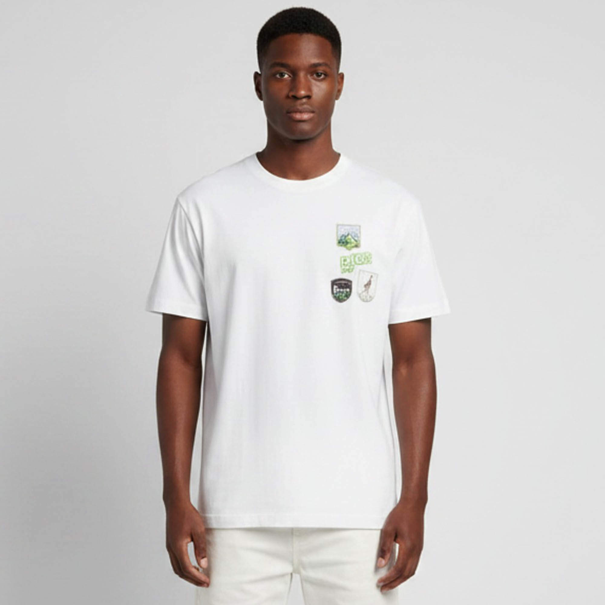 Pre Owned Dior Homme White Mountain Jersey Crew Neck T-Shirt S