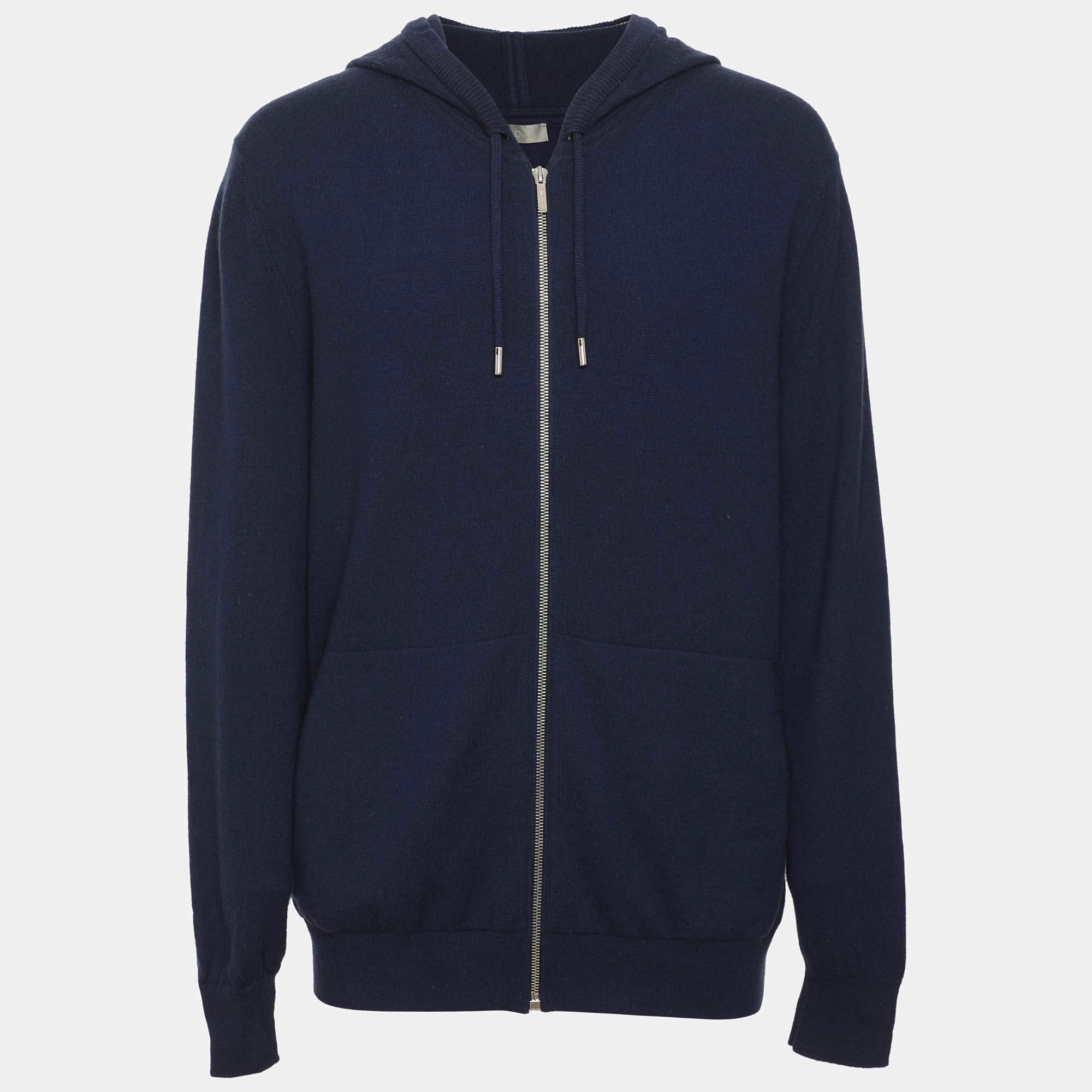 Pre Owned Dior Homme Blue Cashmere Zip Sweater XL