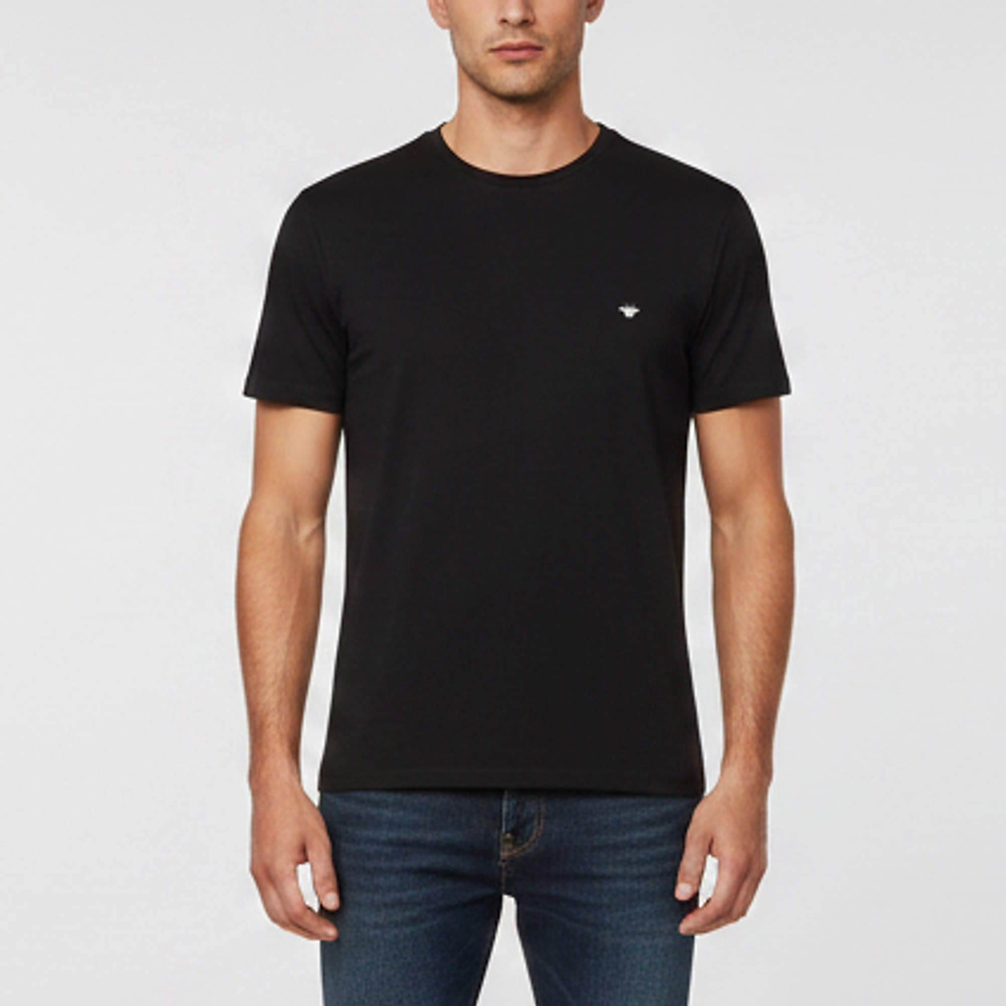 Pre Owned Dior Homme Black Jersey Short Sleeve Crewneck T-Shirt L
