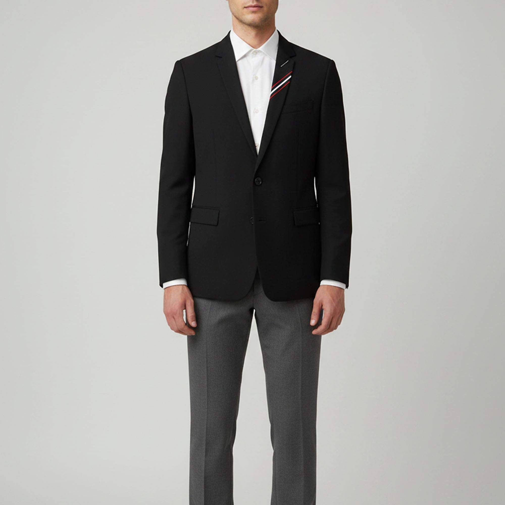 Pre Owned Dior Homme Black Striped Wool Single-Breasted Blazer XXL