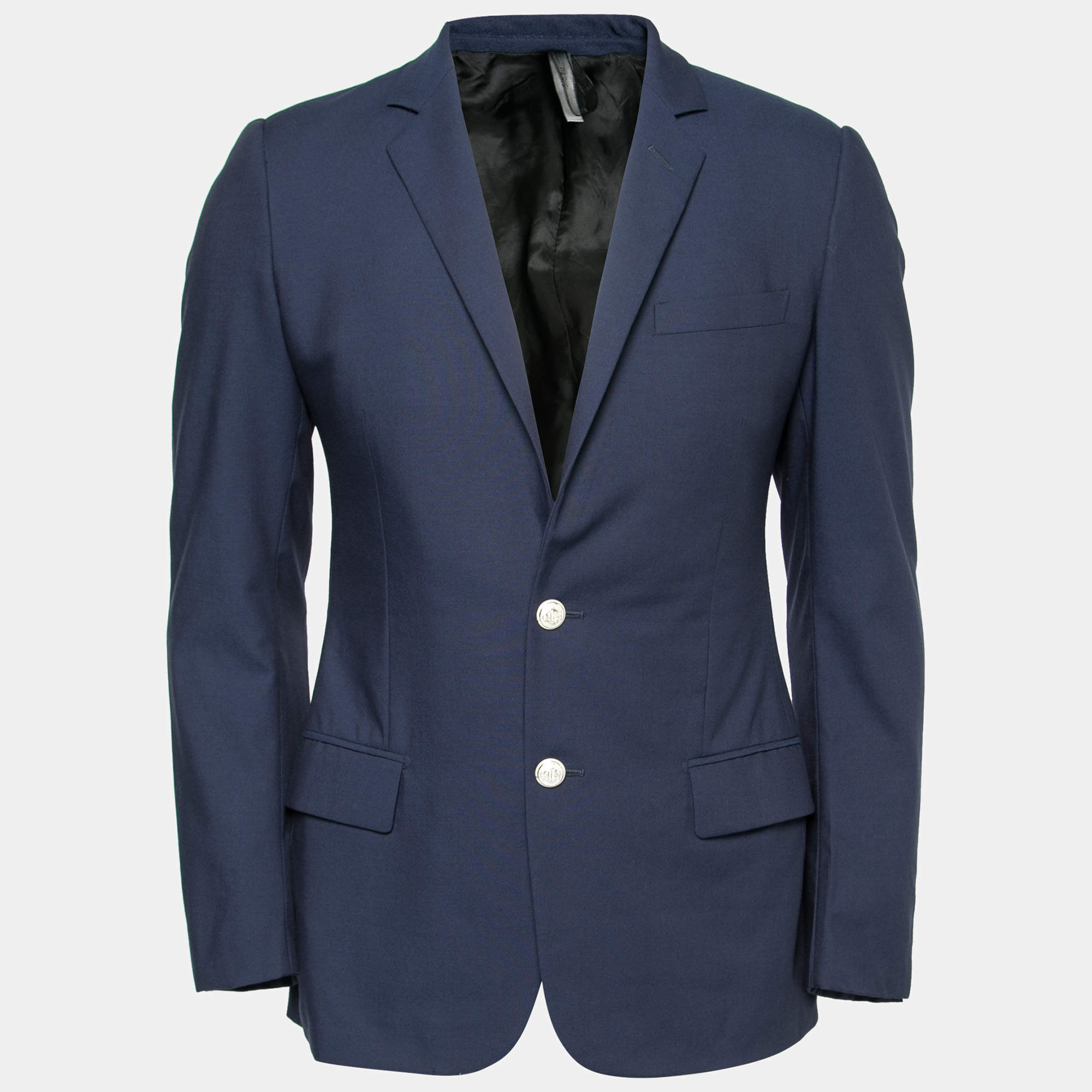 Dior Blue Wool Single Breasted Blazer S