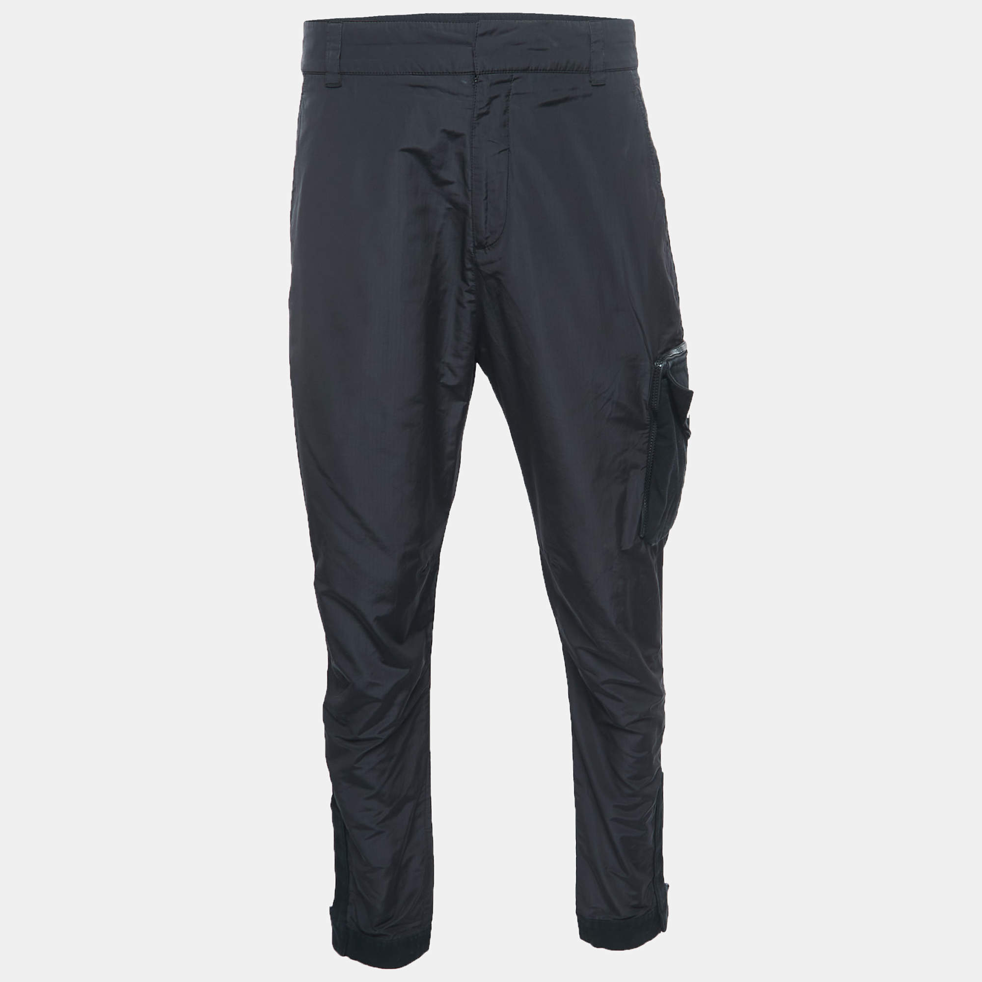 Dior Homme Black Nylon Blend Cargo Pants L