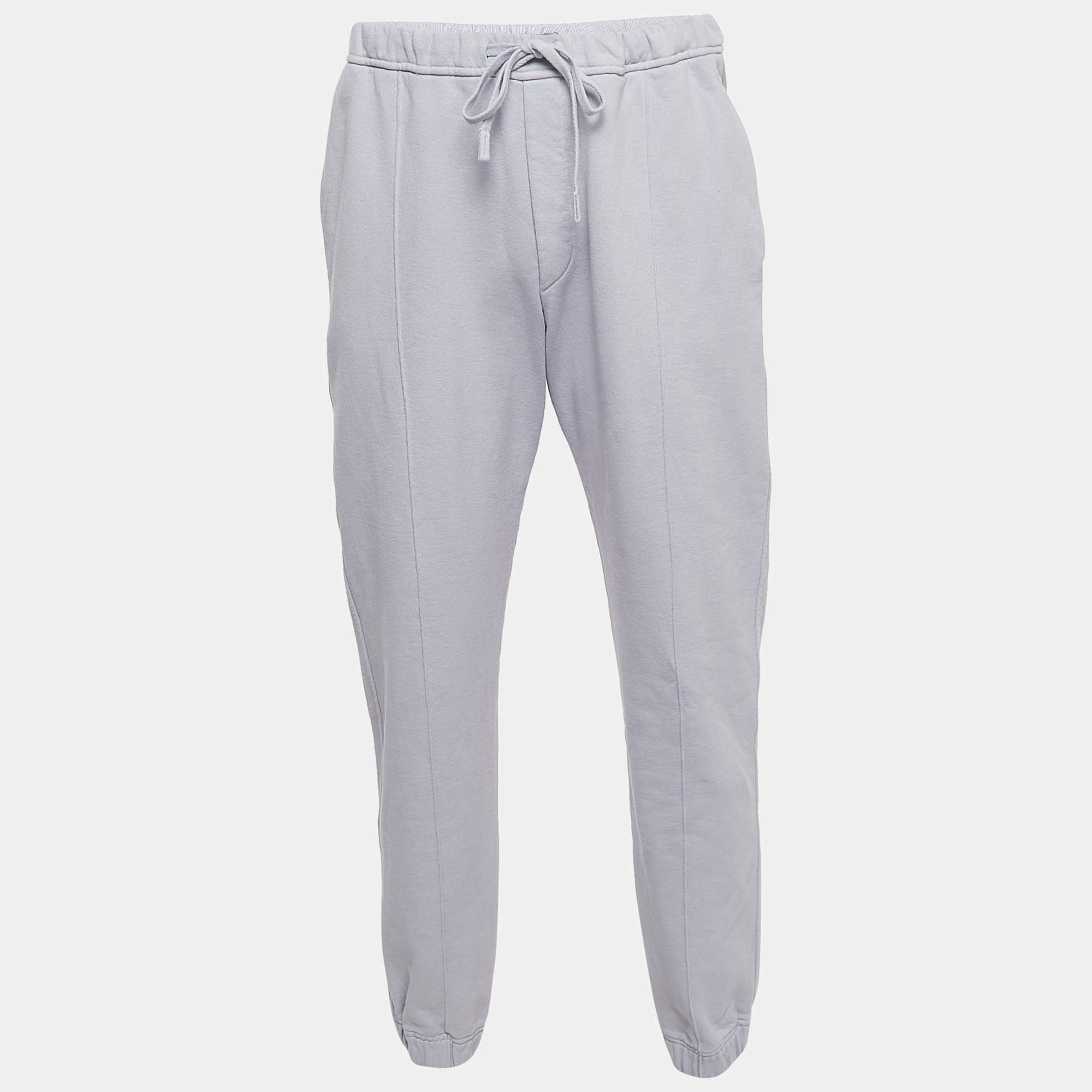 Dior Homme Purple Cotton Drawstring Joggers M